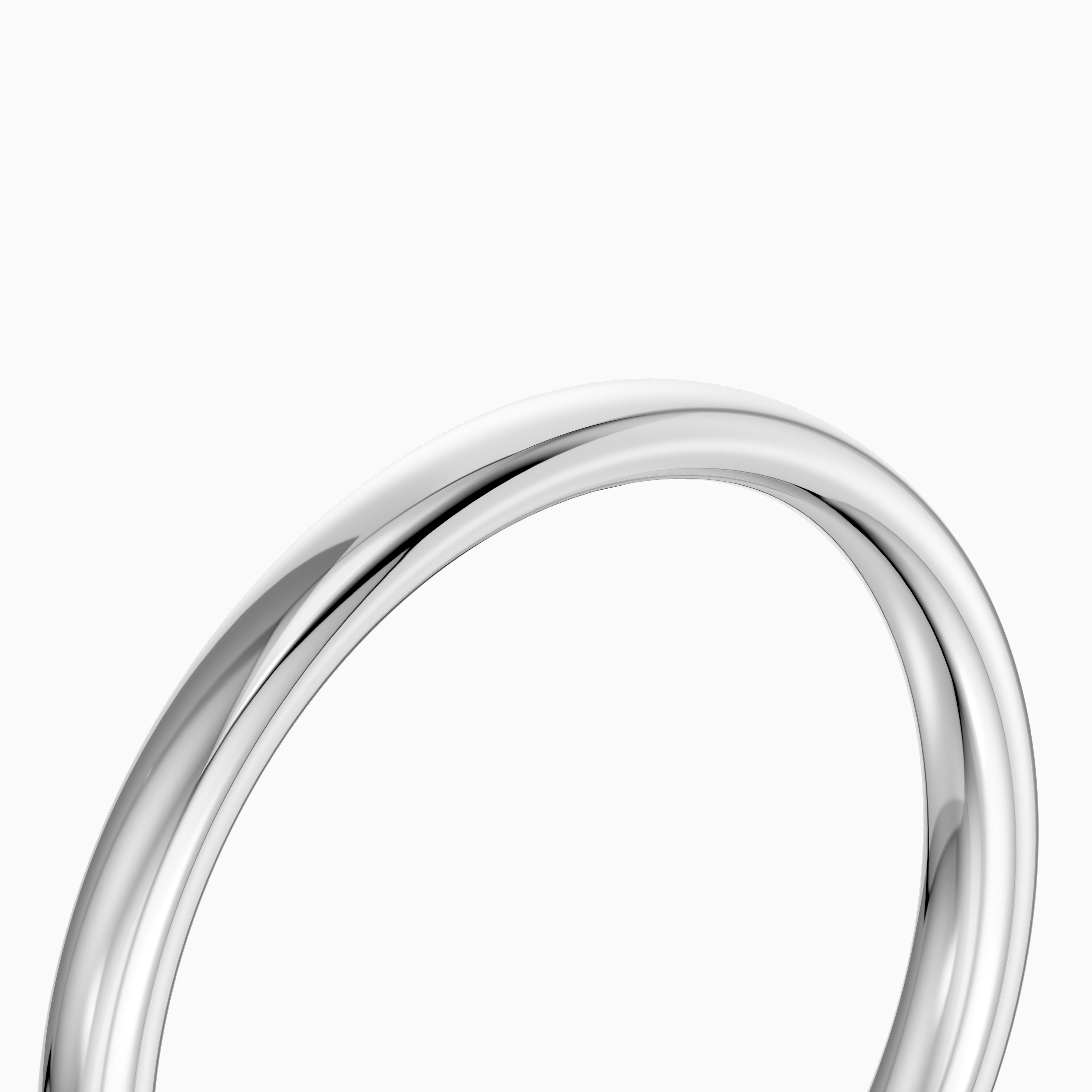 Capri Flat Round Edge Plain Wedding Band