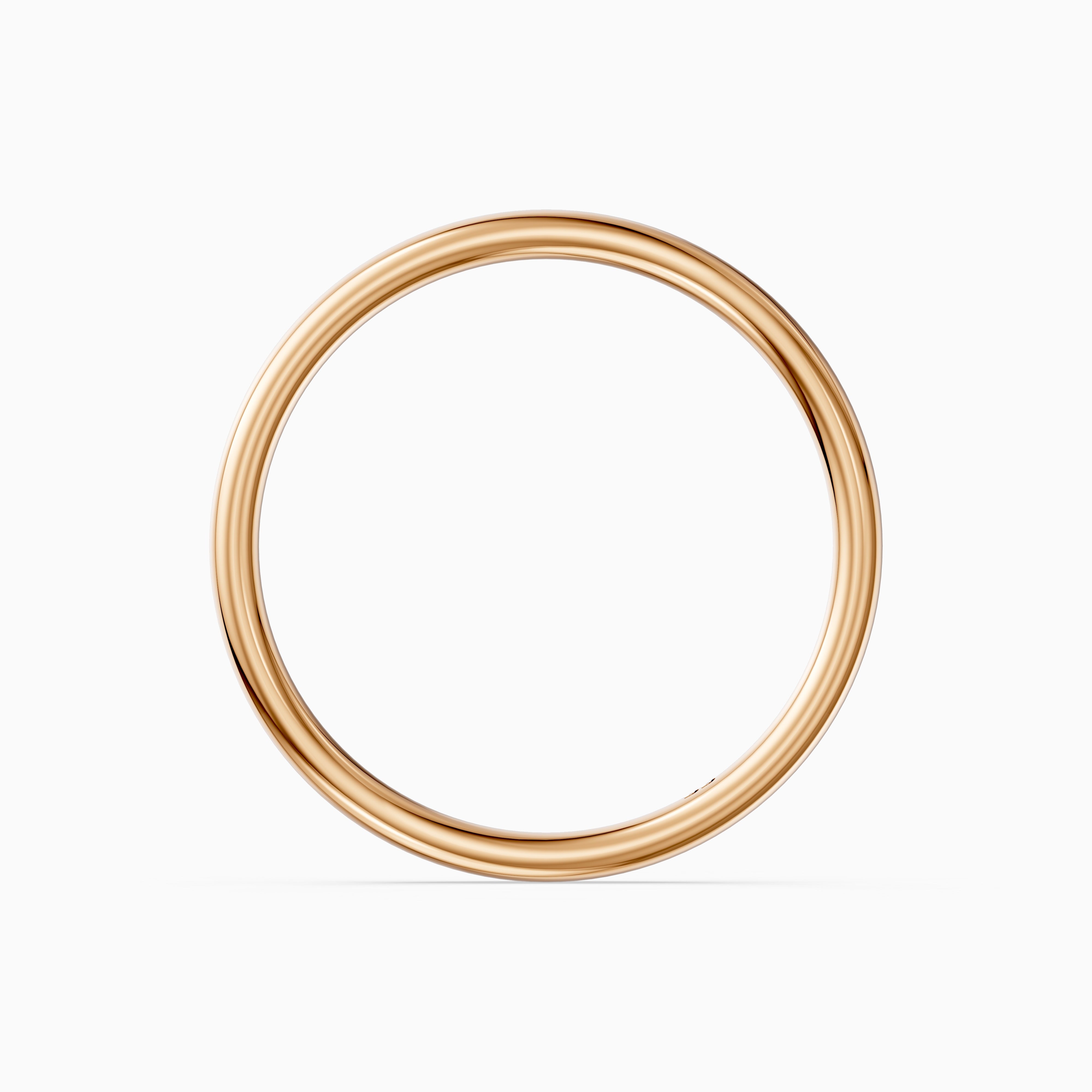 Capri Flat Round Edge Plain Wedding Band