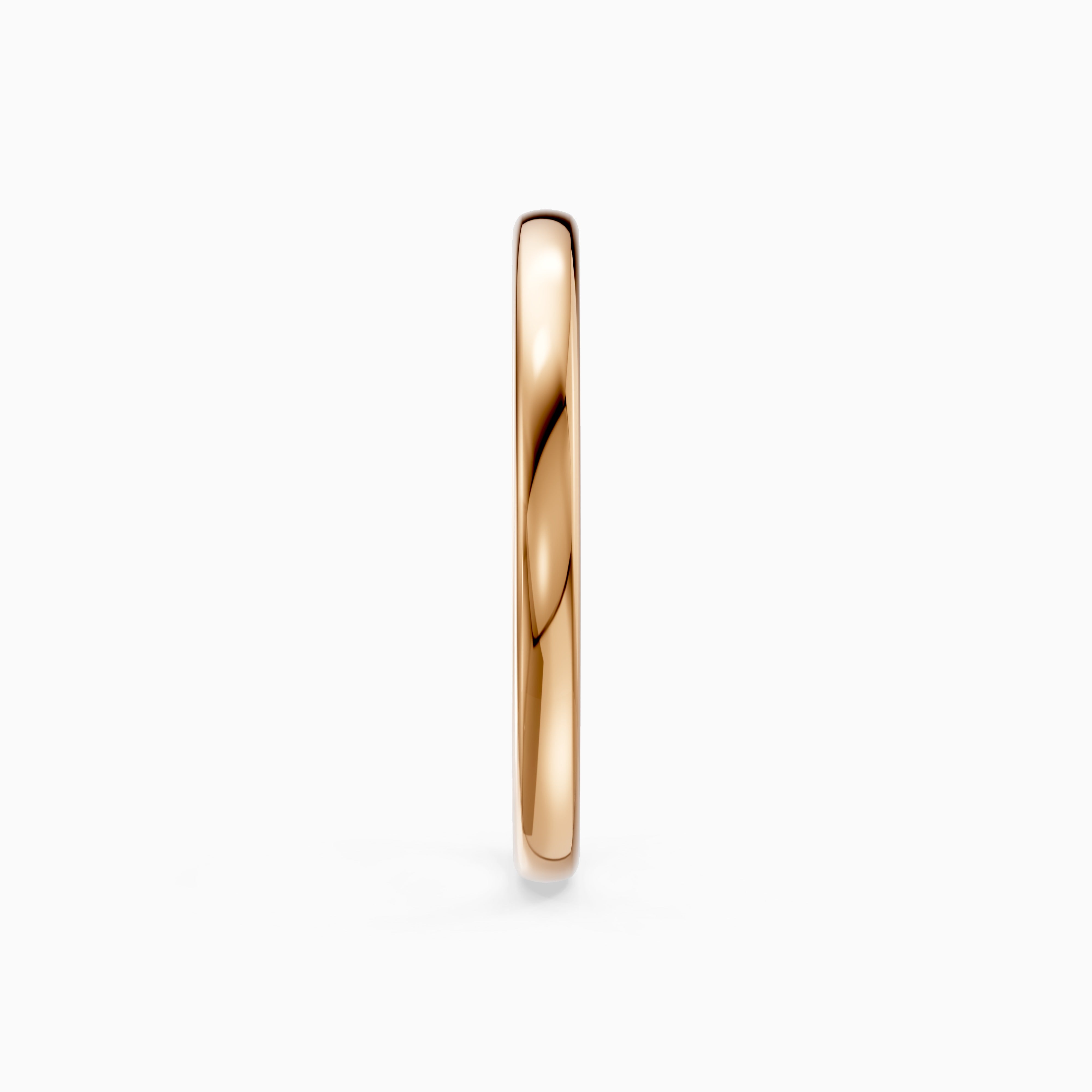 Capri Flat Round Edge Plain Wedding Band