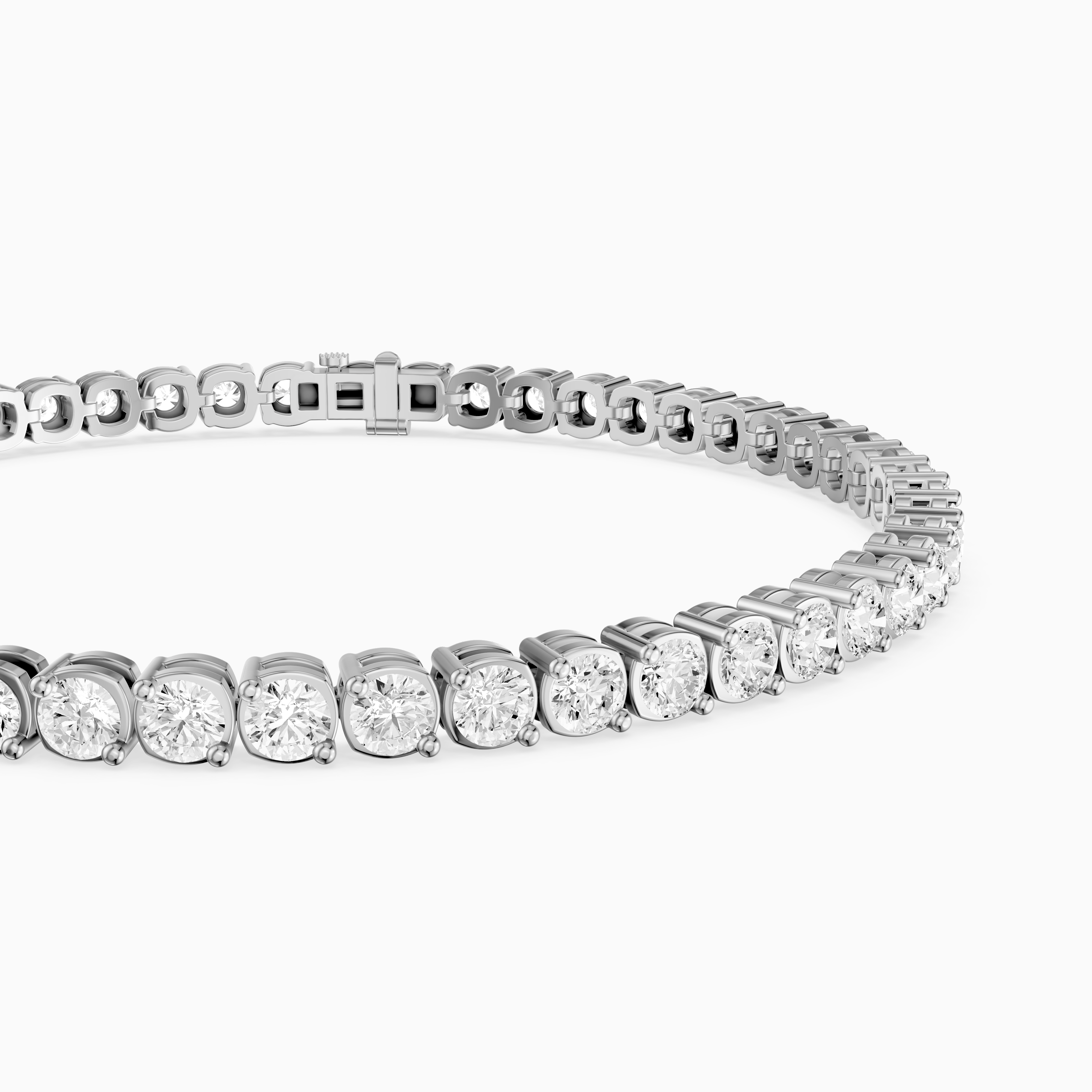 Lea Round Lab Grown Diamond Tennis Bracelet