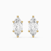 Belen Marquise Cut Lab Grown Diamond Basket Set Stud Earrings