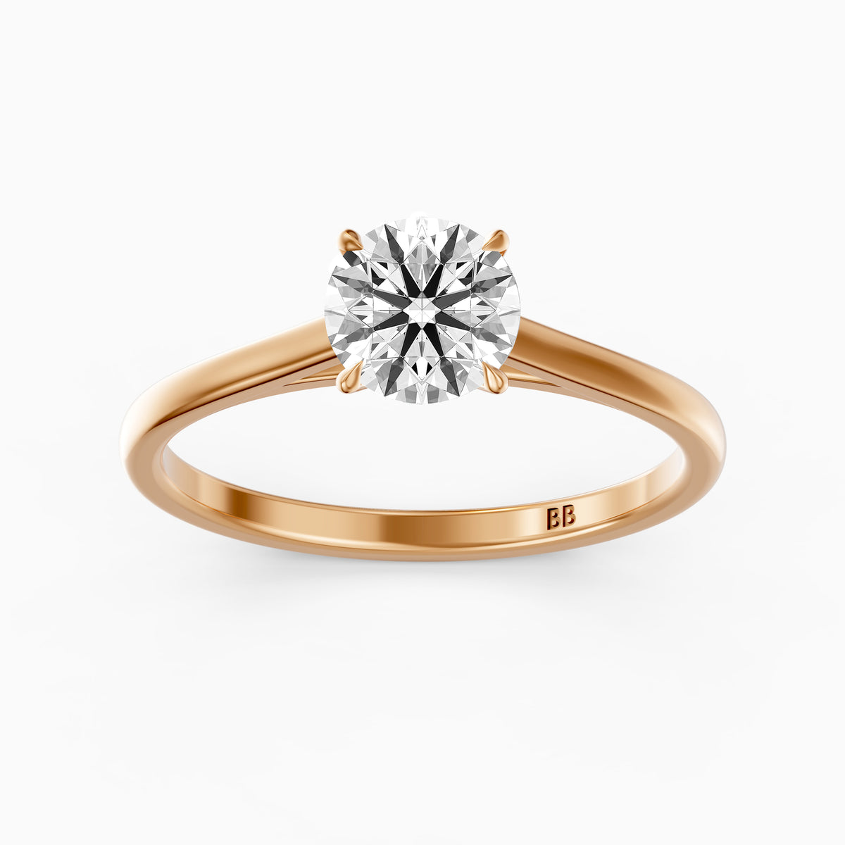 Aubrey 4 Prong Round Cut Solitaire Lab Grown Diamond Ring