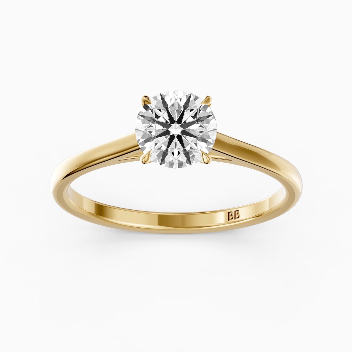 Aubrey 4 Prong Round Cut Solitaire Lab Grown Diamond Ring