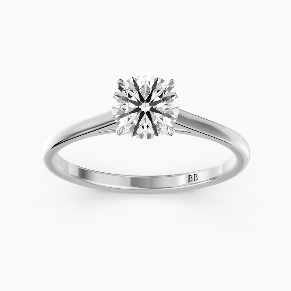 Aubrey 4 Prong Round Cut Solitaire Lab Grown Diamond Ring