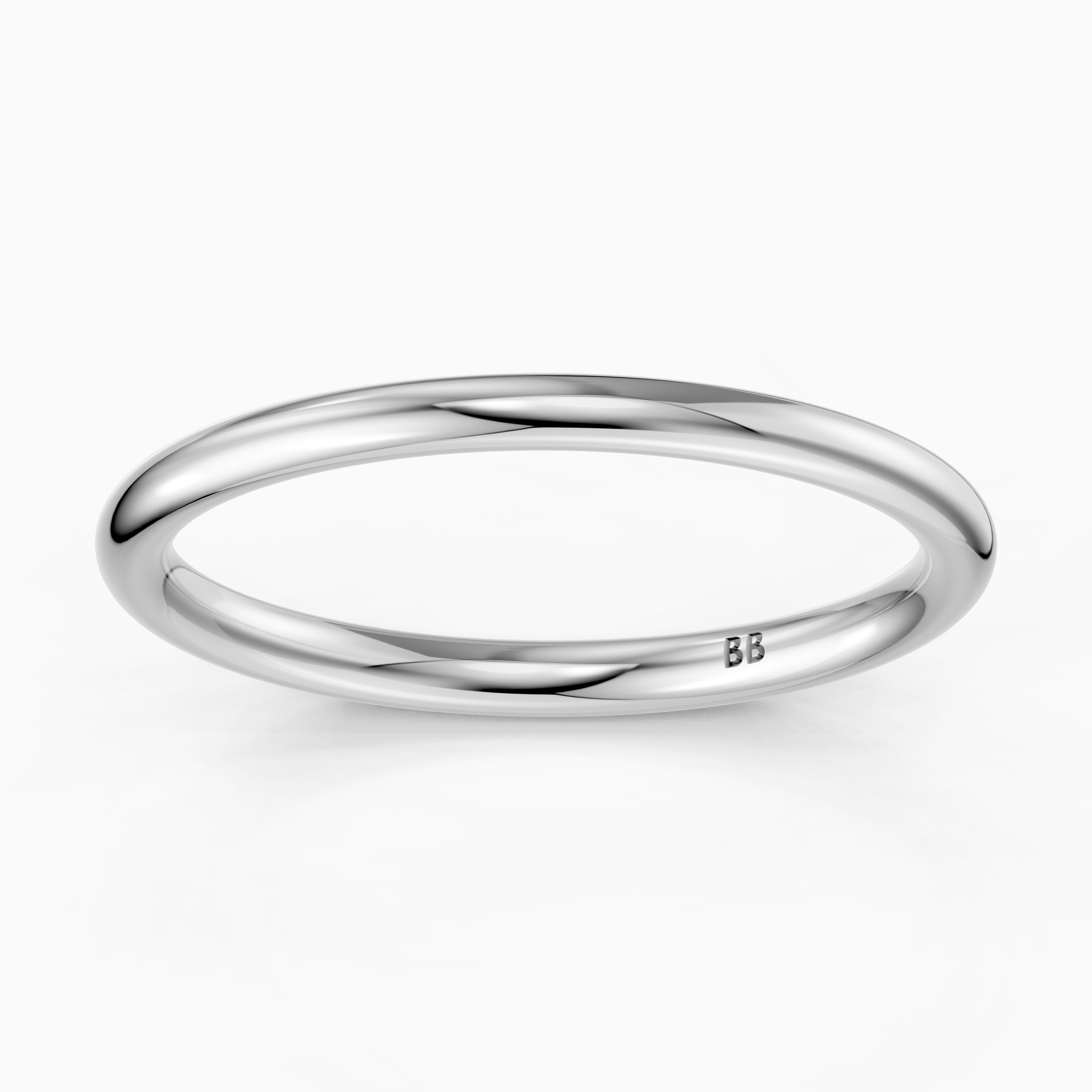 Cadence Full Round Plain Wedding Band