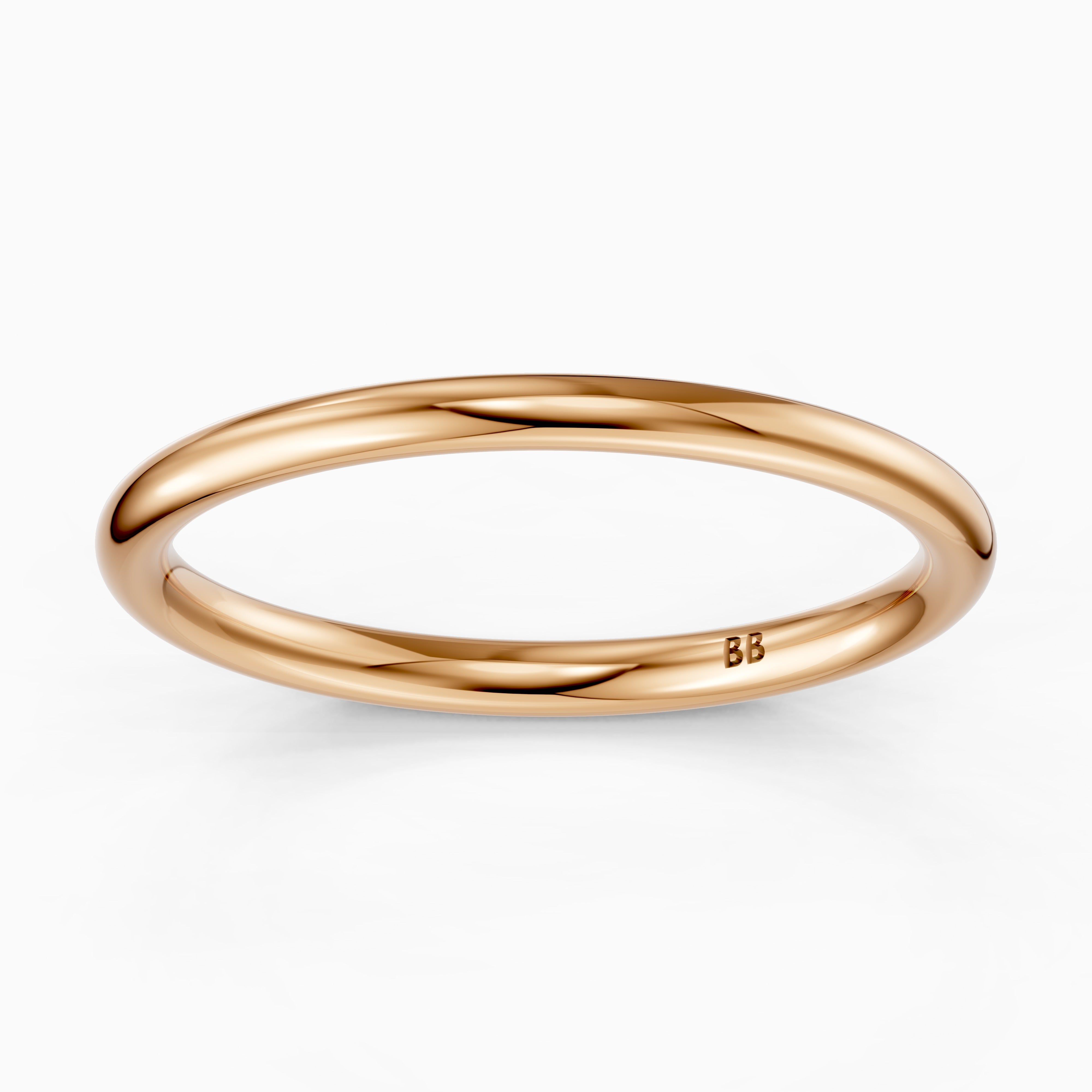Cadence Full Round Plain Wedding Band