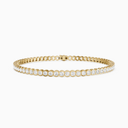 Lucia Round Bezel Set Lab Grown Diamond Tennis Bracelet