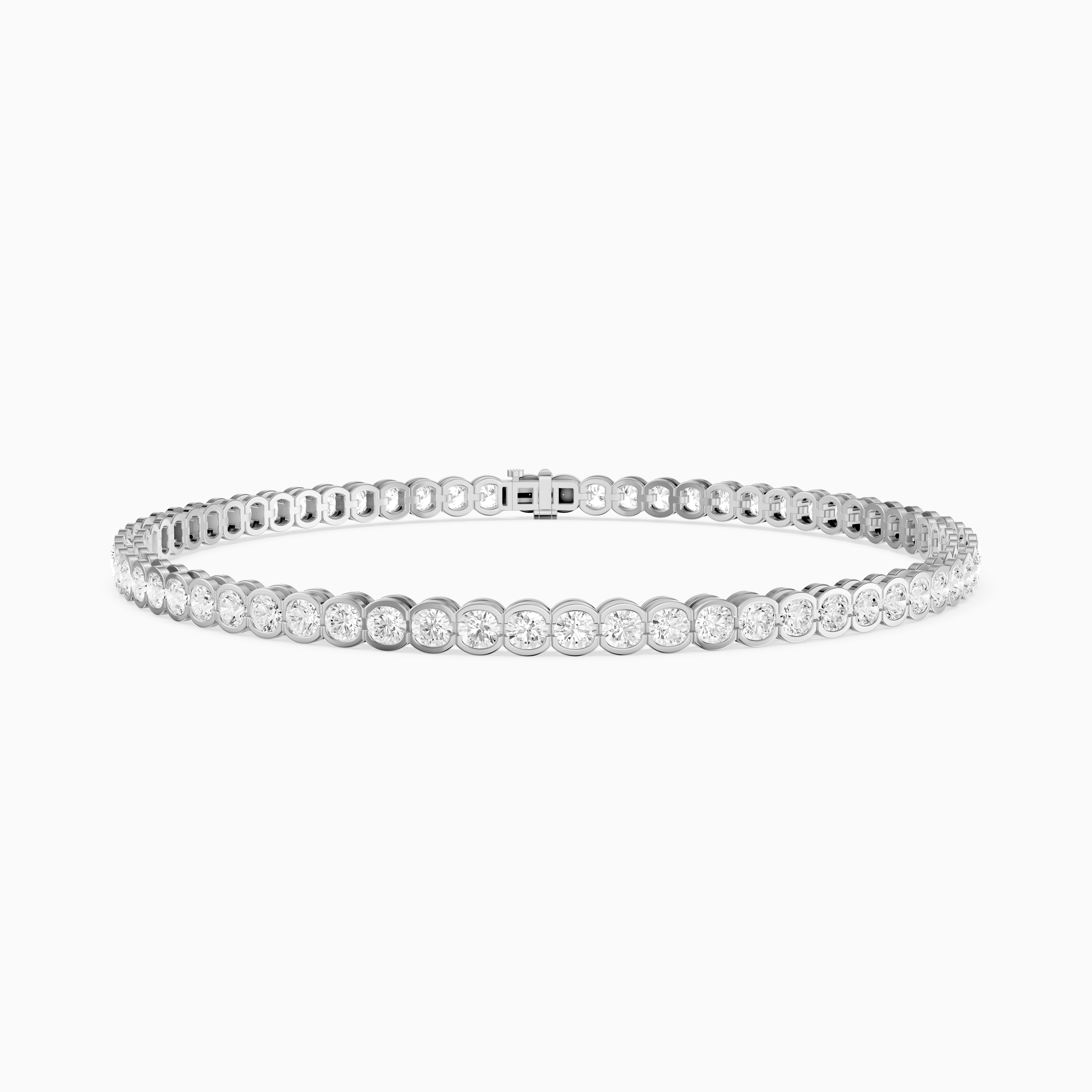 Lucia Round Bezel Set Lab Grown Diamond Tennis Bracelet