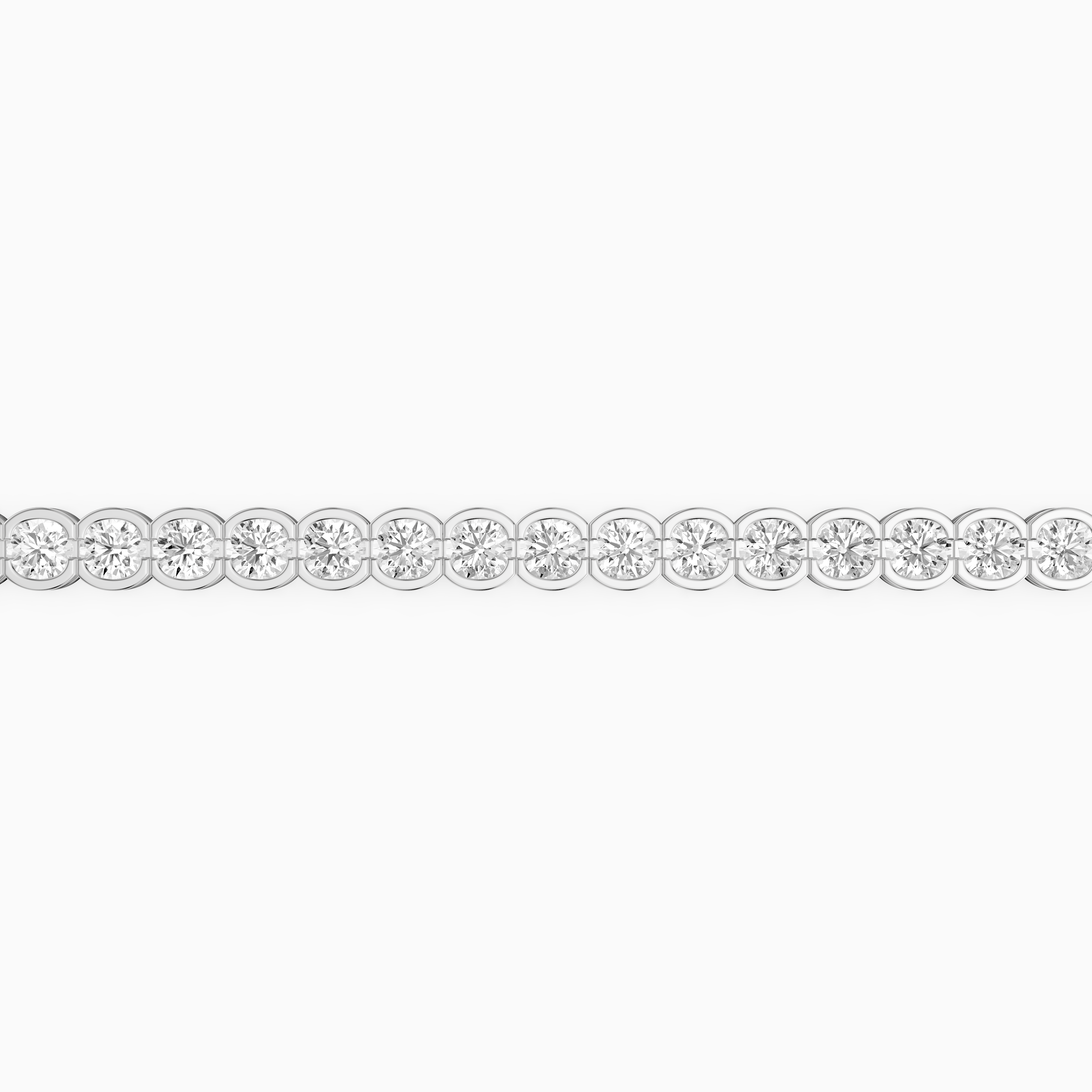 Lucia Round Bezel Set Lab Grown Diamond Tennis Bracelet
