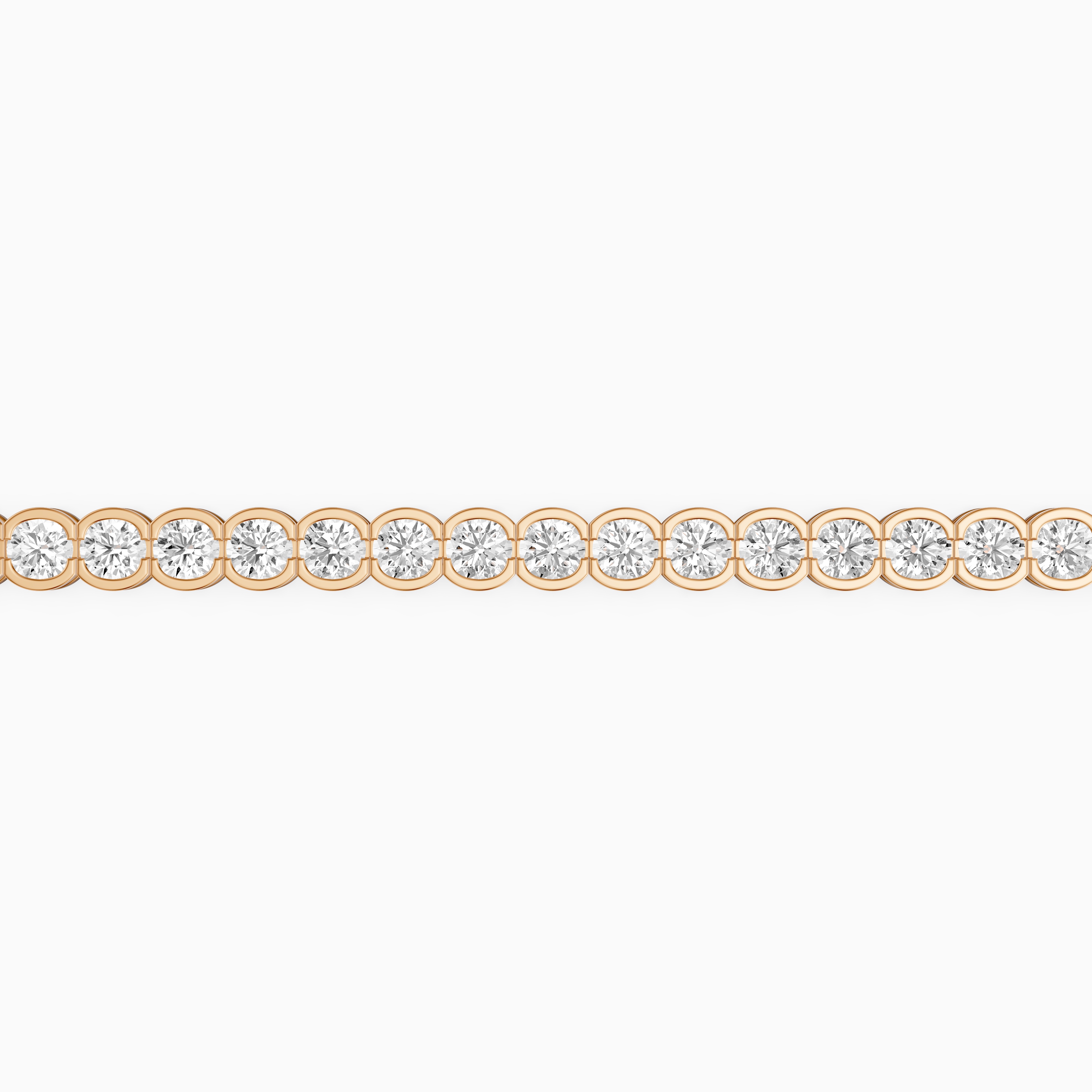 Lucia Round Bezel Set Lab Grown Diamond Tennis Bracelet