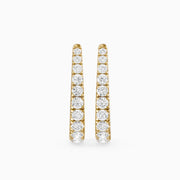 Susanna Graduated Round Lab Grown Diamond Horseshoe Hoop Earrings