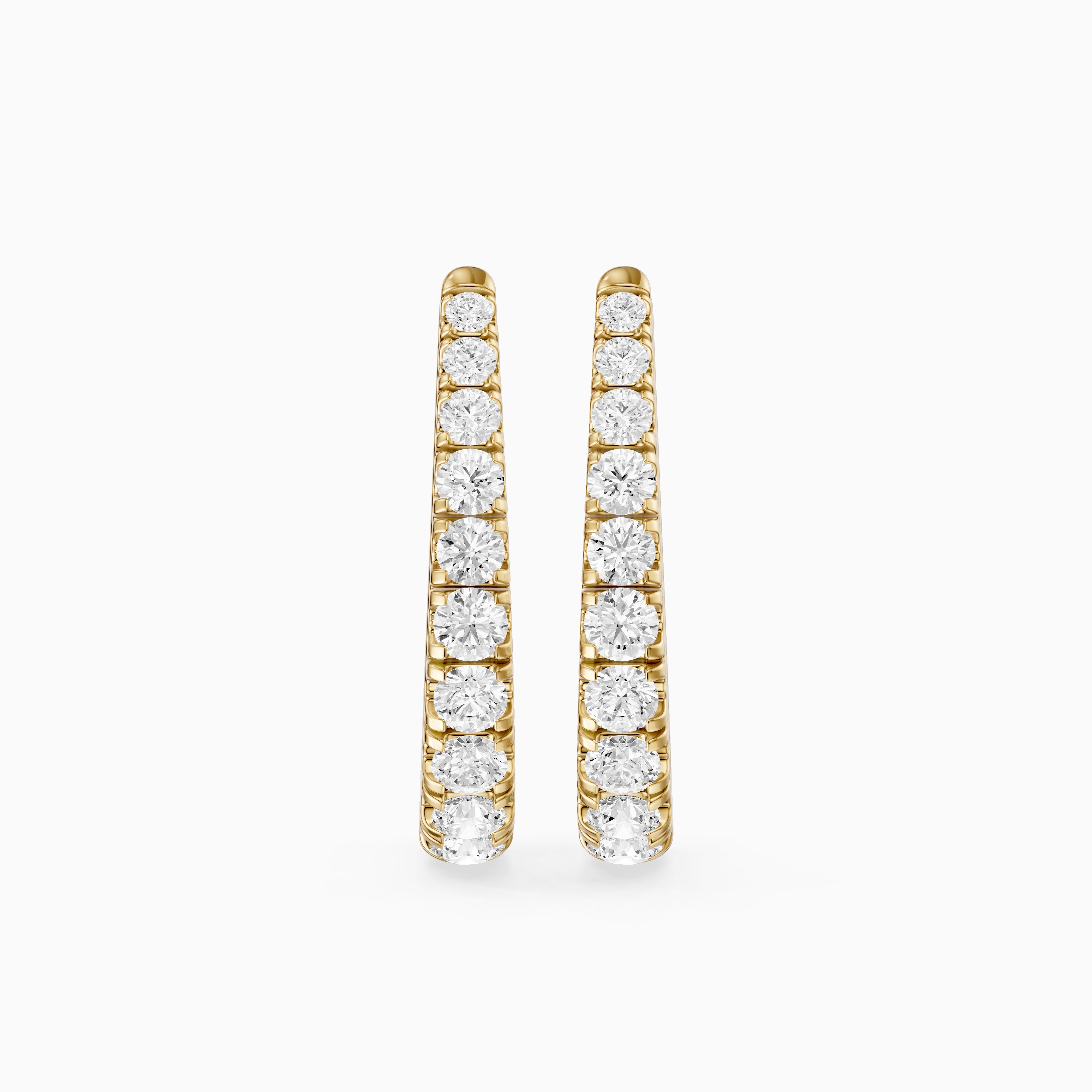Susanna Graduated Round Lab Grown Diamond Horseshoe Hoop Earrings