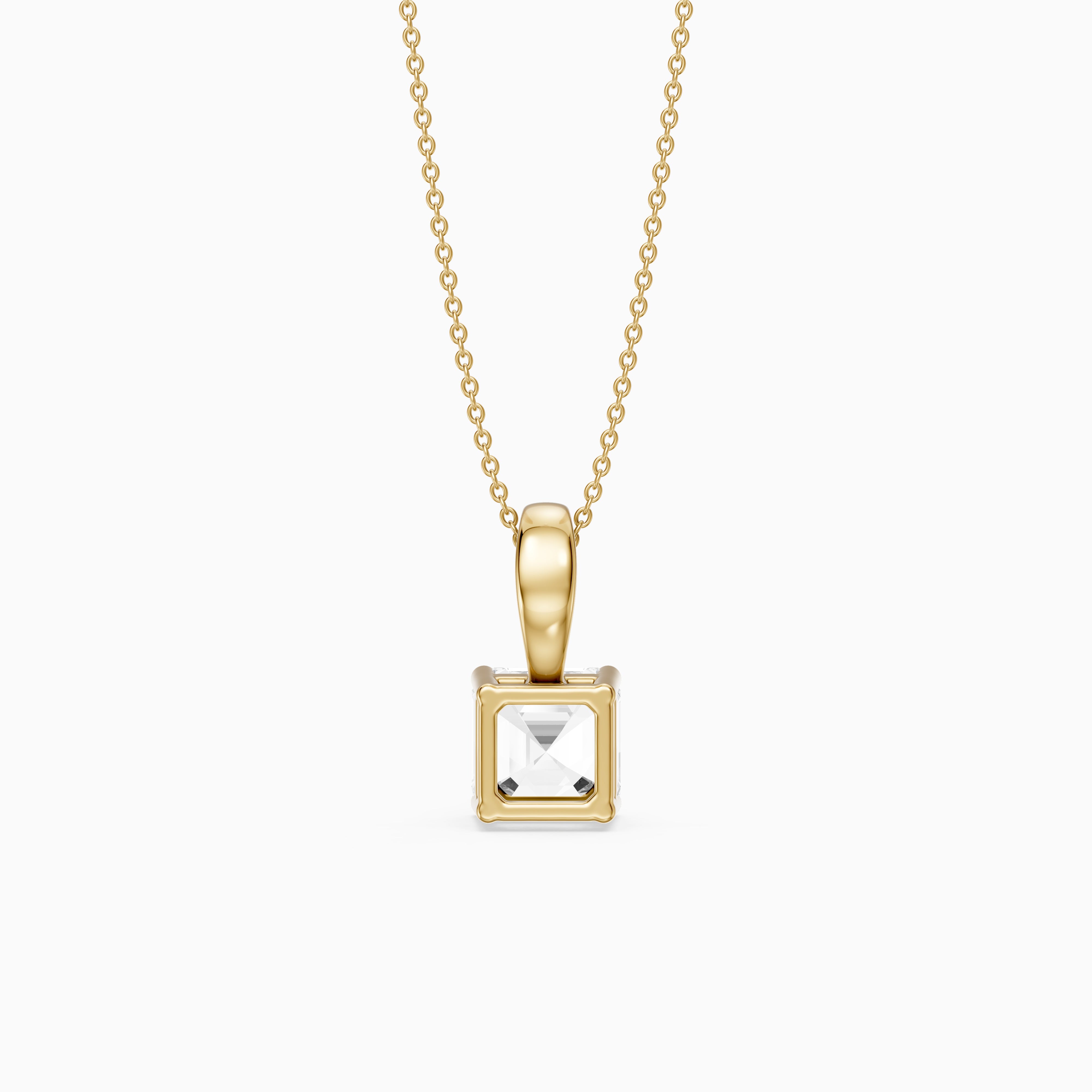 Lexi Asscher Cut Lab Grown Diamond Solitaire Pendant