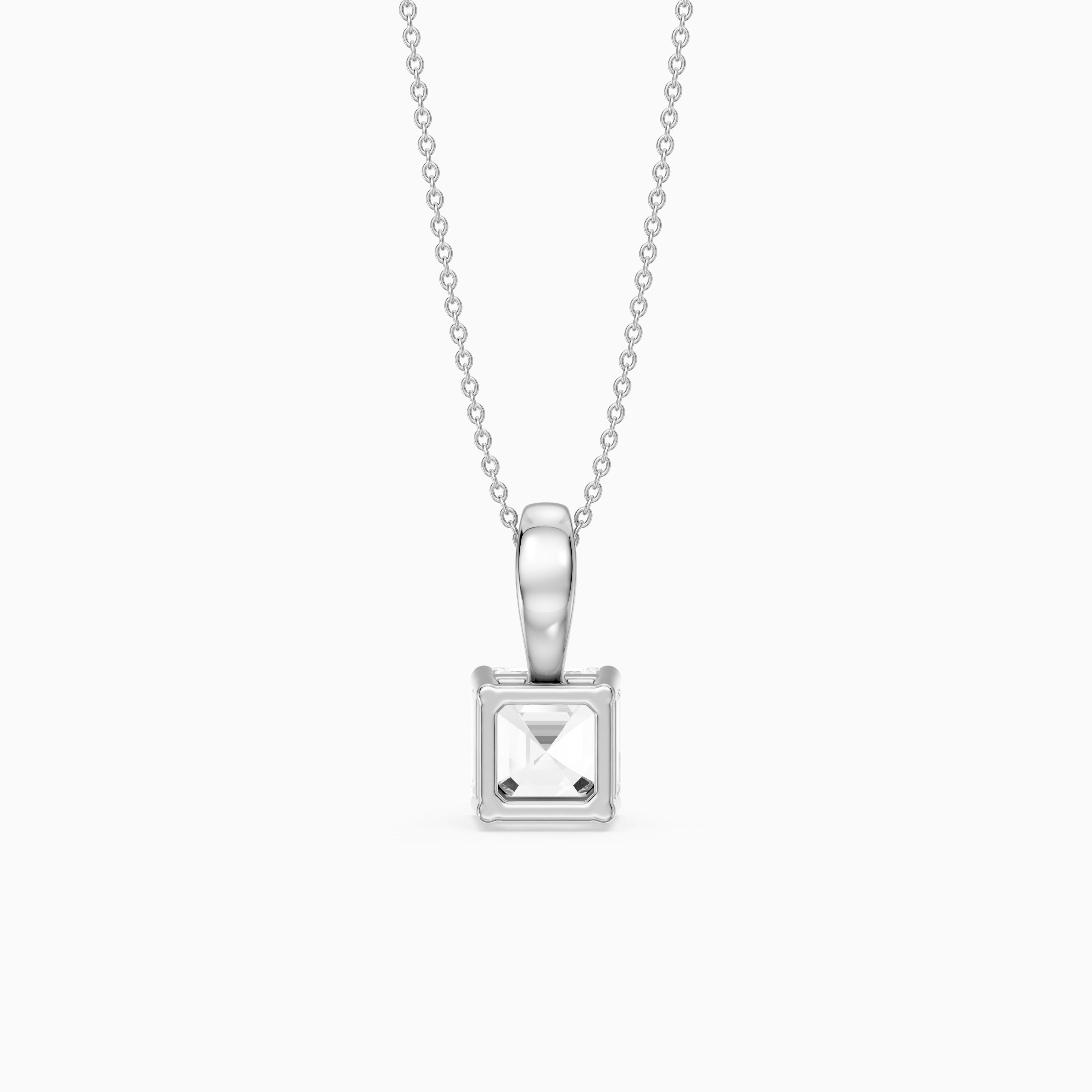 Lexi Asscher Cut Lab Grown Diamond Solitaire Pendant
