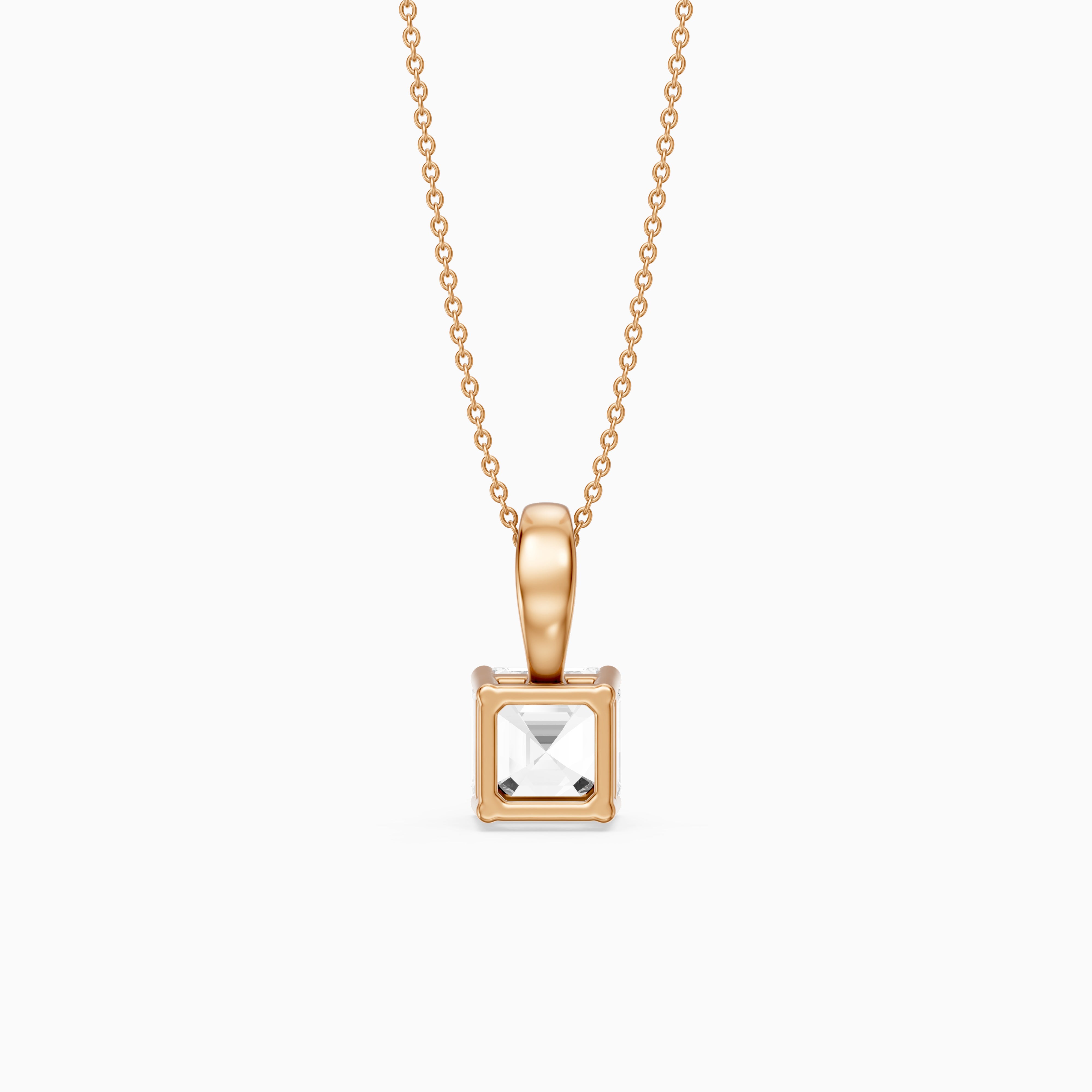 Lexi Asscher Cut Lab Grown Diamond Solitaire Pendant