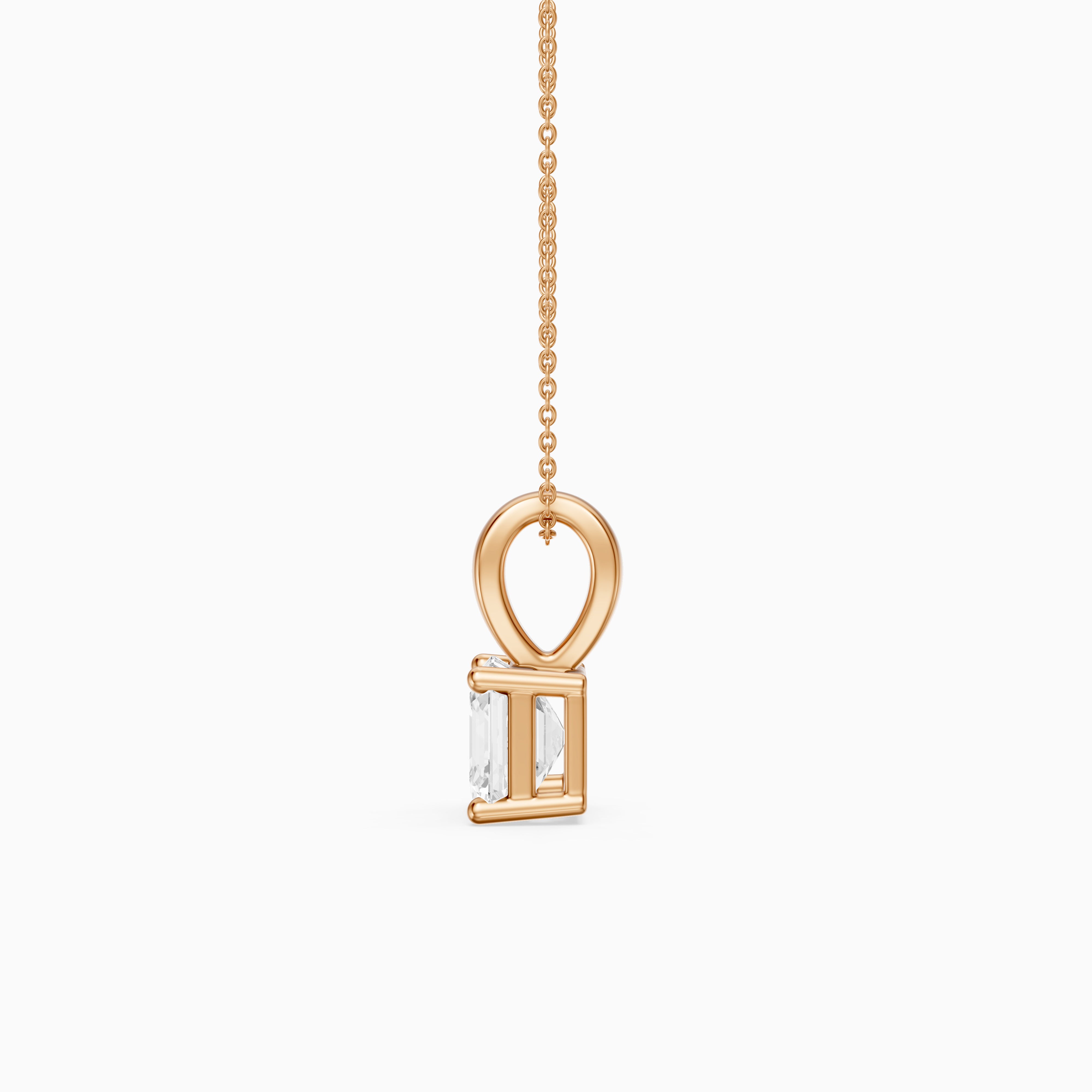Lexi Asscher Cut Lab Grown Diamond Solitaire Pendant