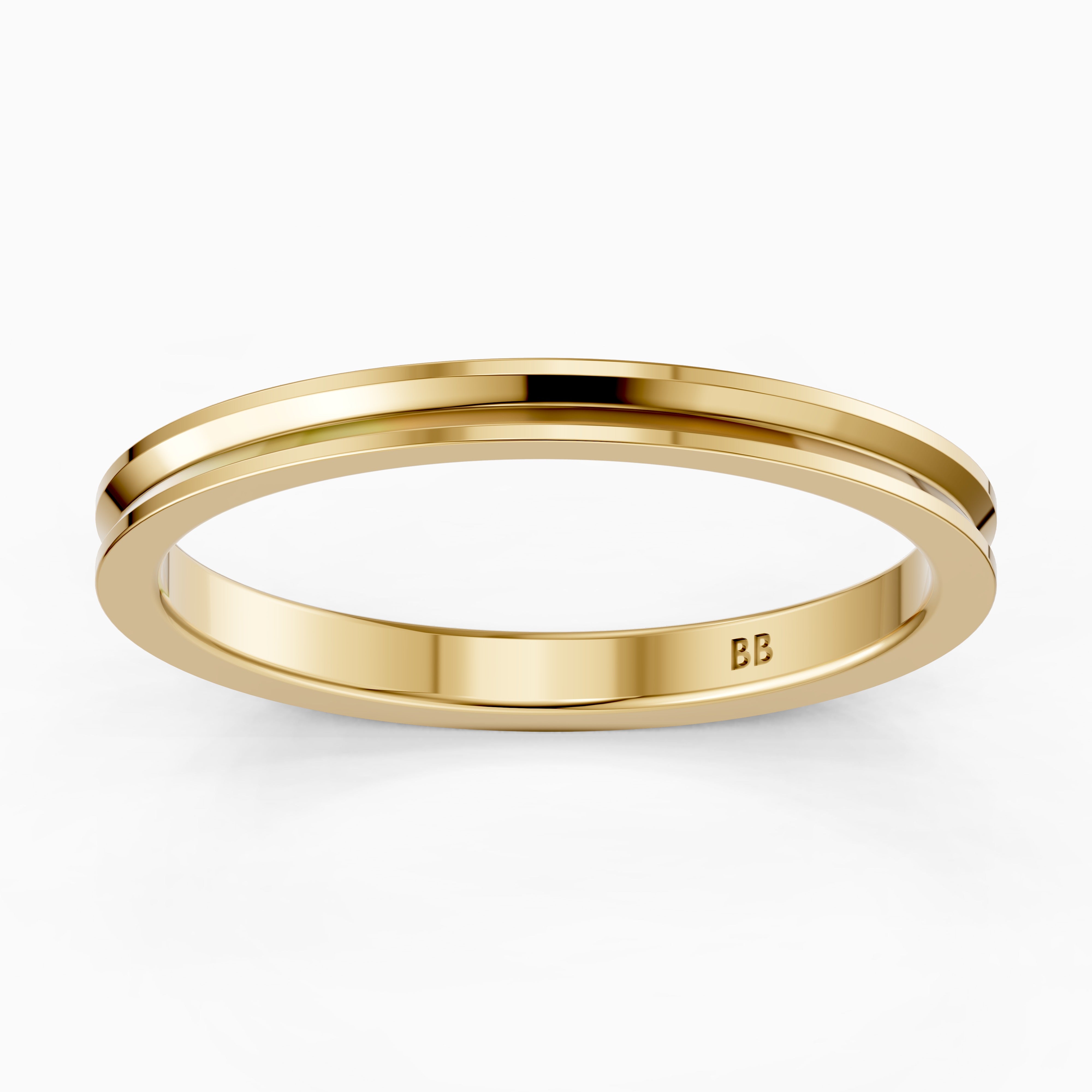 Collins Reverse Knife Edge Plain Wedding Band