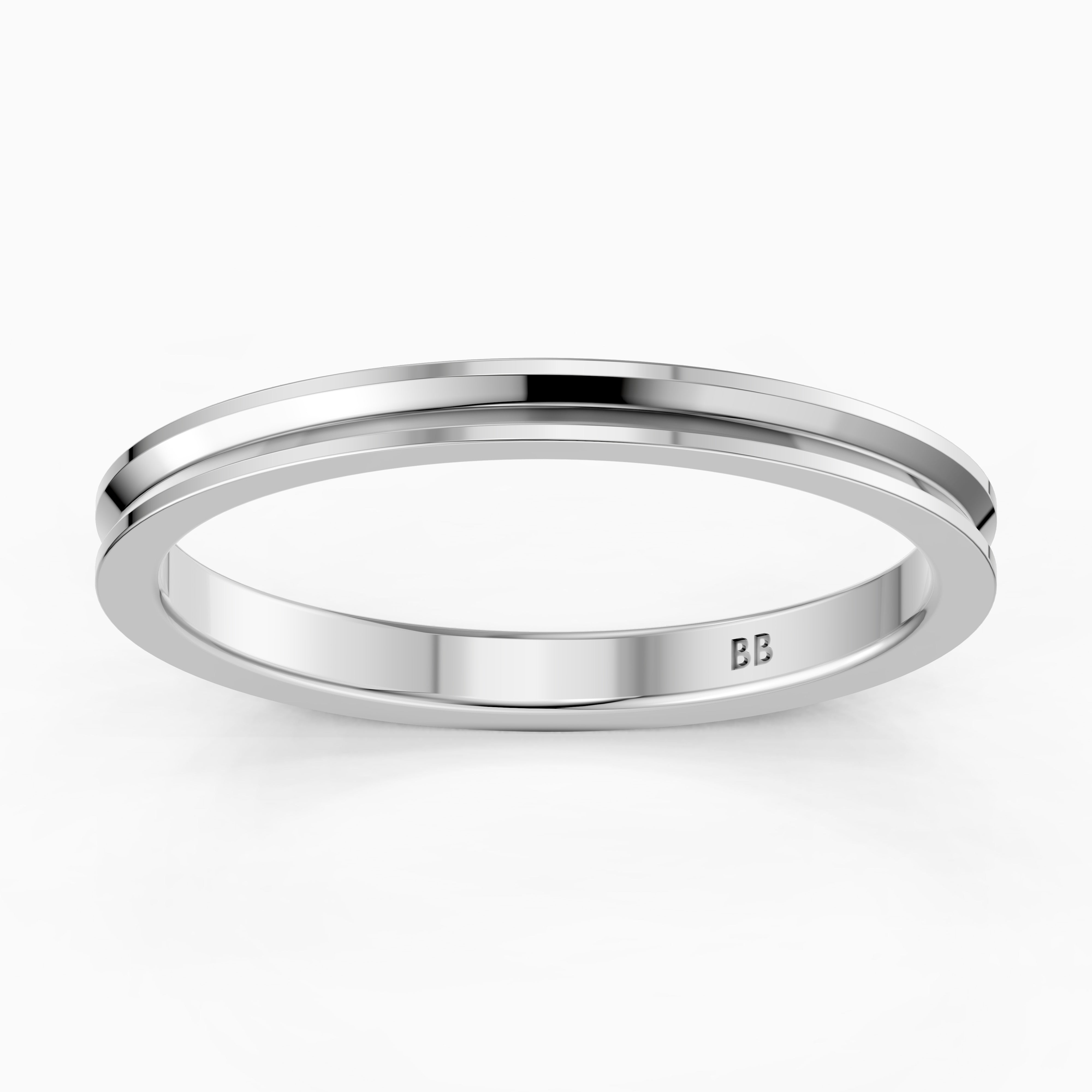 Collins Reverse Knife Edge Plain Wedding Band