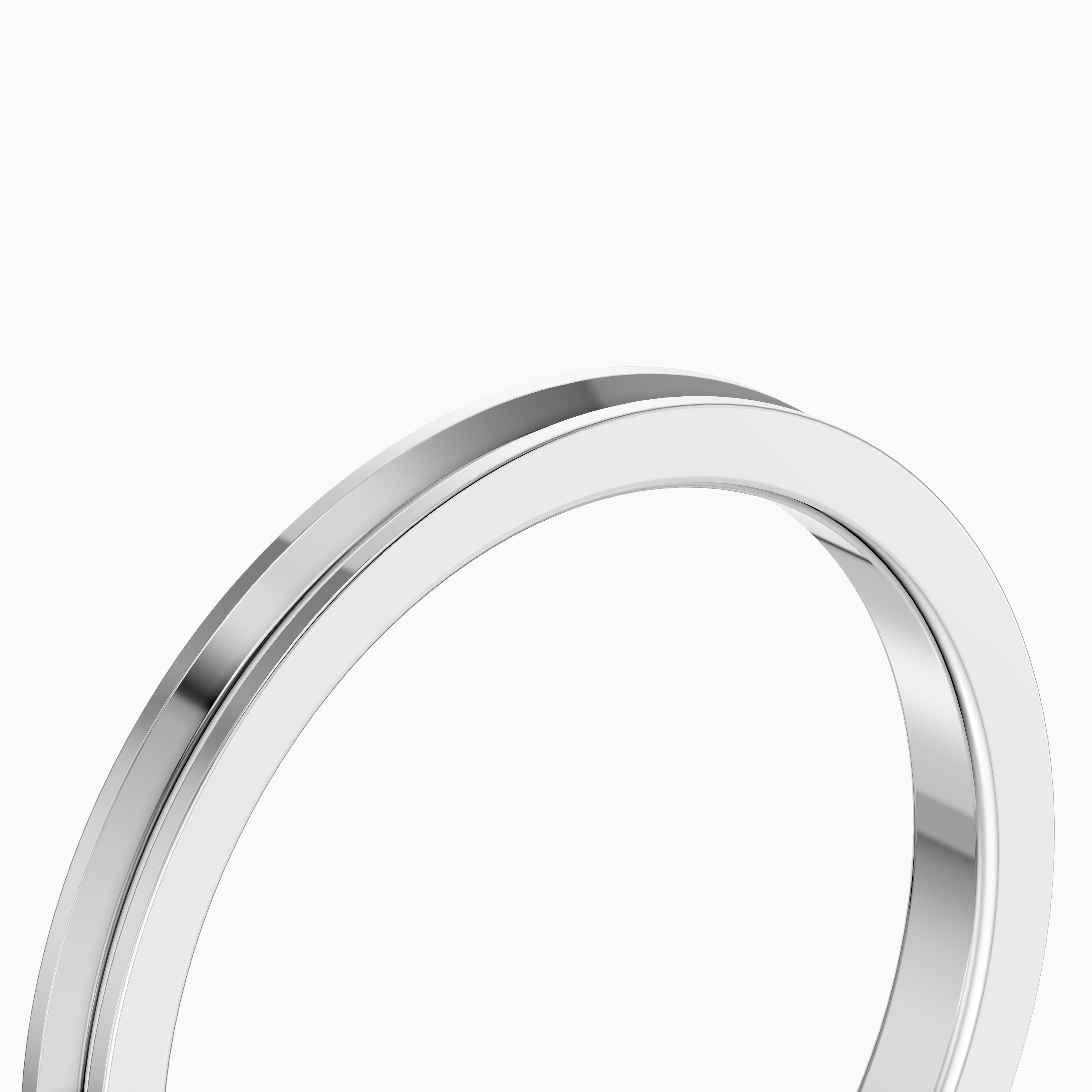 Collins Reverse Knife Edge Plain Wedding Band