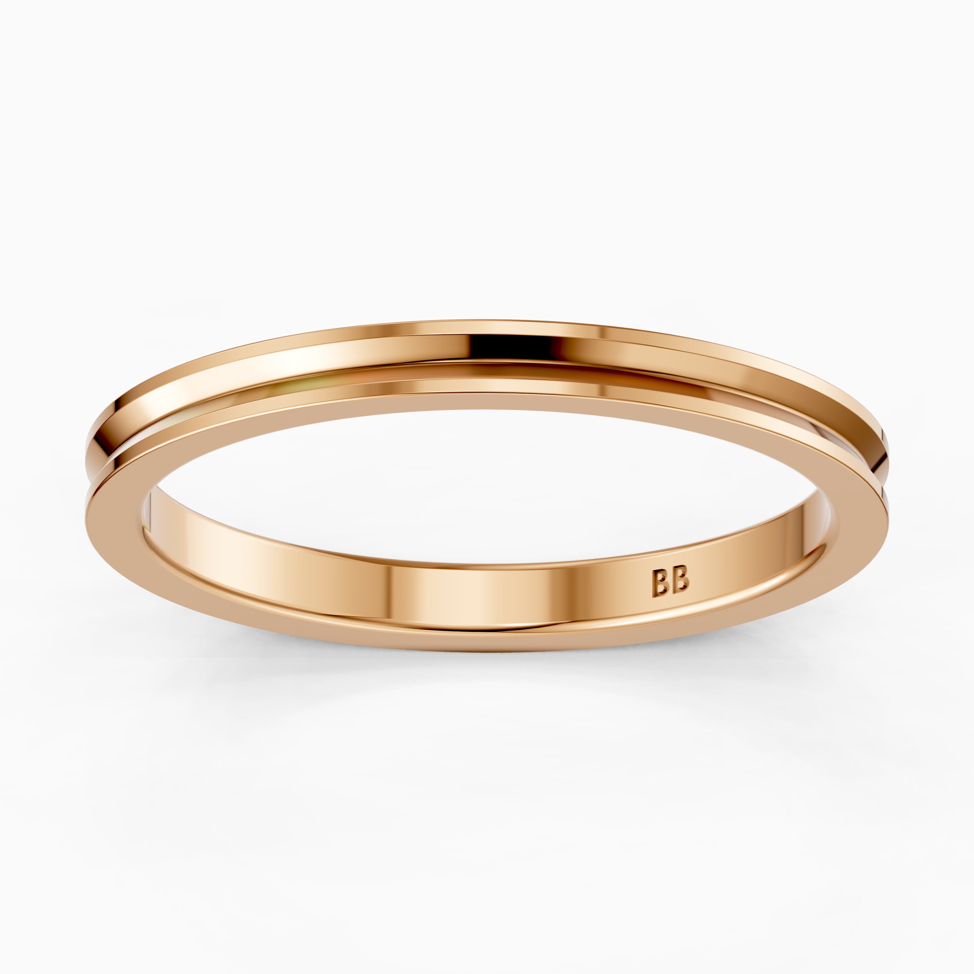Collins Reverse Knife Edge Plain Wedding Band