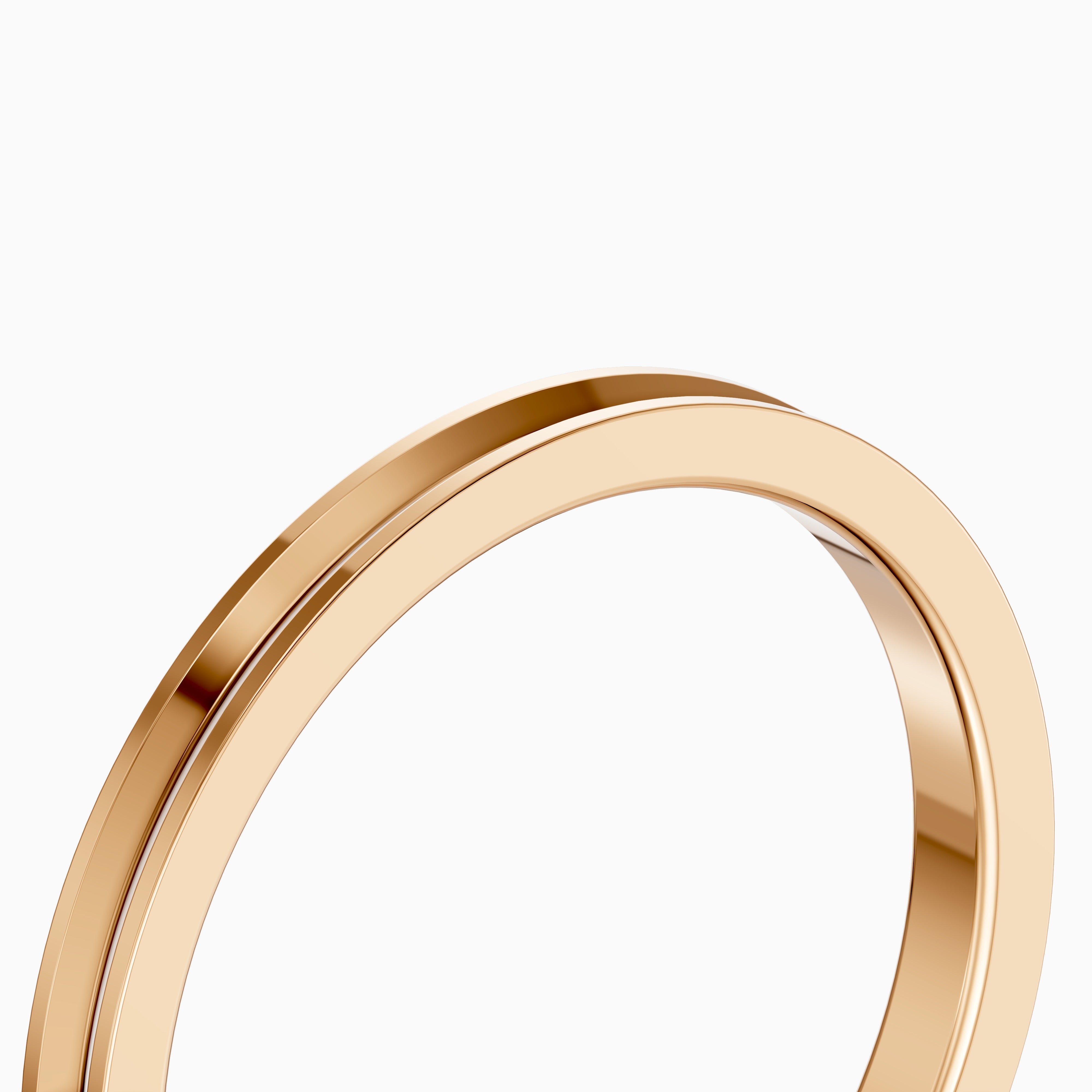 Collins Reverse Knife Edge Plain Wedding Band