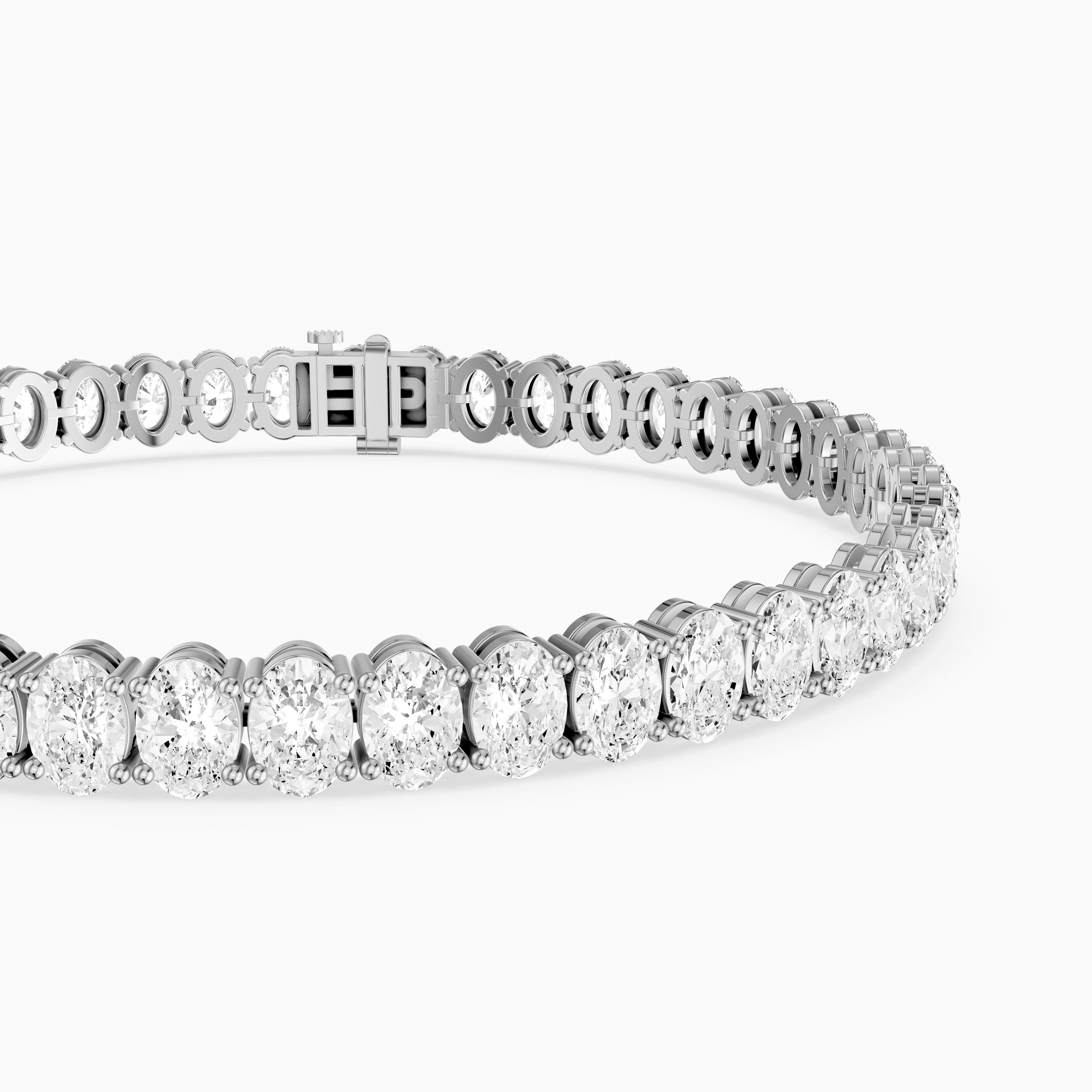 Ella Oval Cut Lab Grown Diamond Tennis Bracelet
