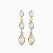 Imogen Marquise and Round Lab Grown Diamond Drop Earrings
