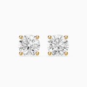Alicia Round Cut Lab Grown Diamond Hidden Halo Stud Earrings