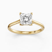 Camila 4 Prong Princess Cut Solitaire Moissanite Diamond Ring