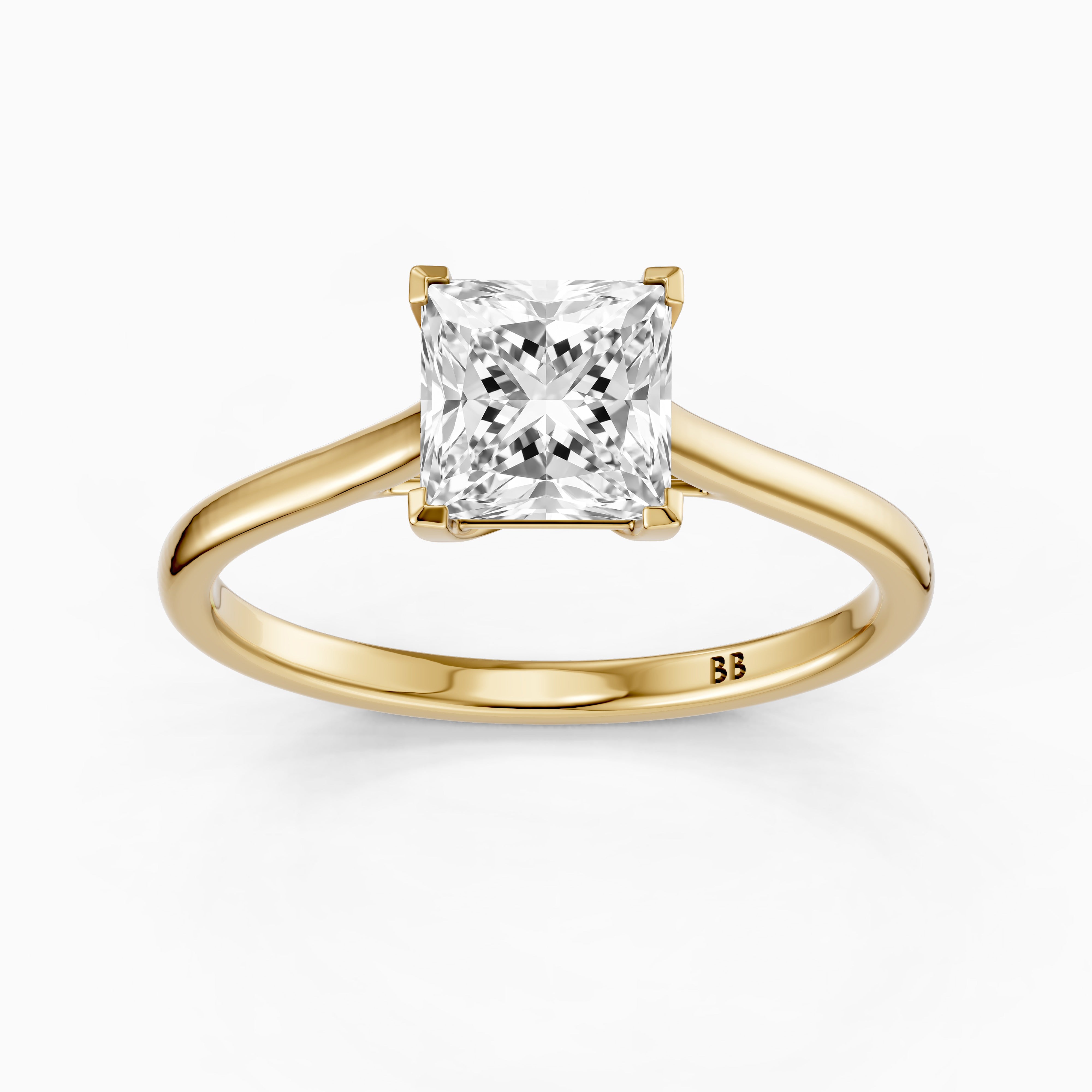Camila 4 Prong Princess Cut Solitaire Lab Grown Diamond Ring