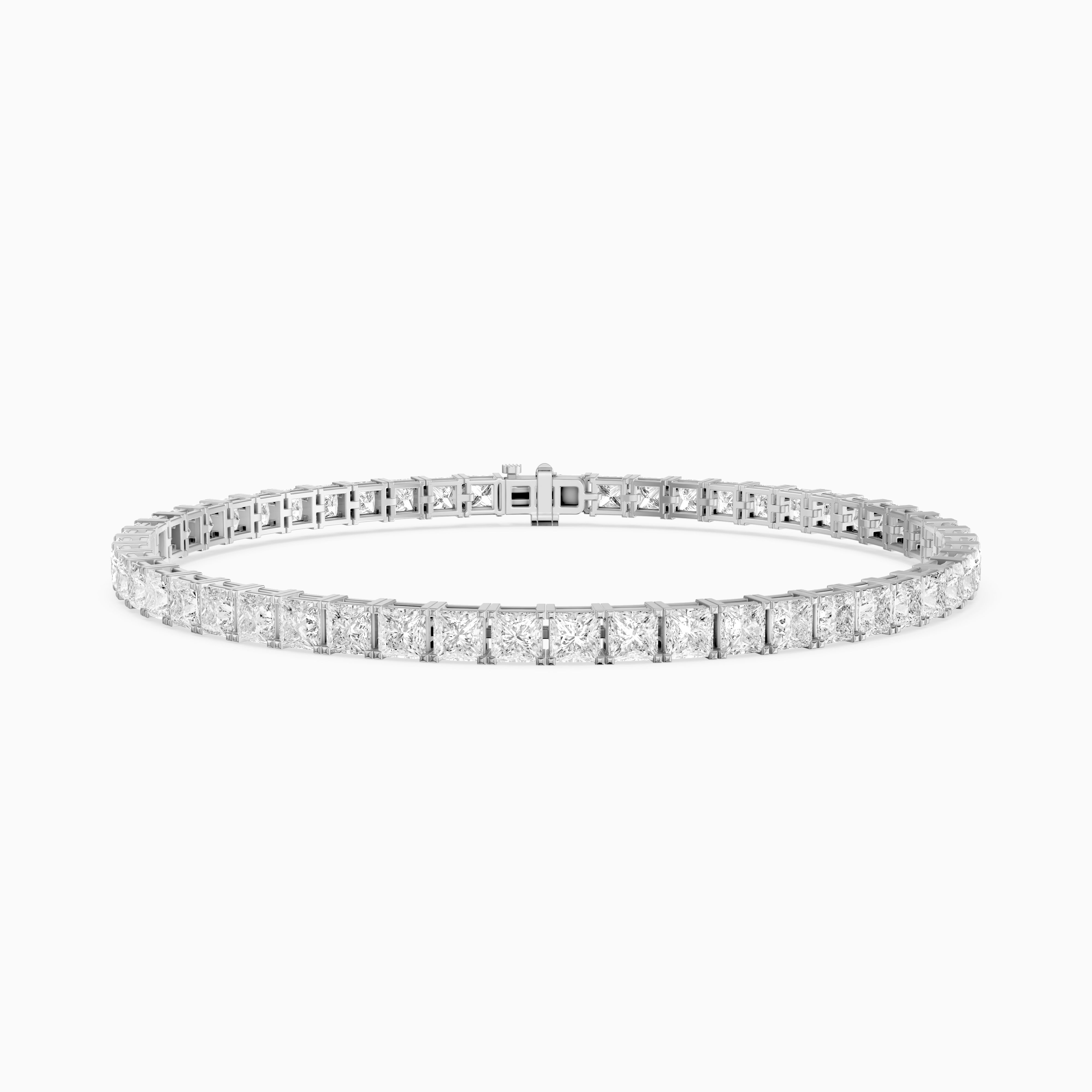 Olivia Princess Cut Lab Grown Diamond Tennis Bracelet