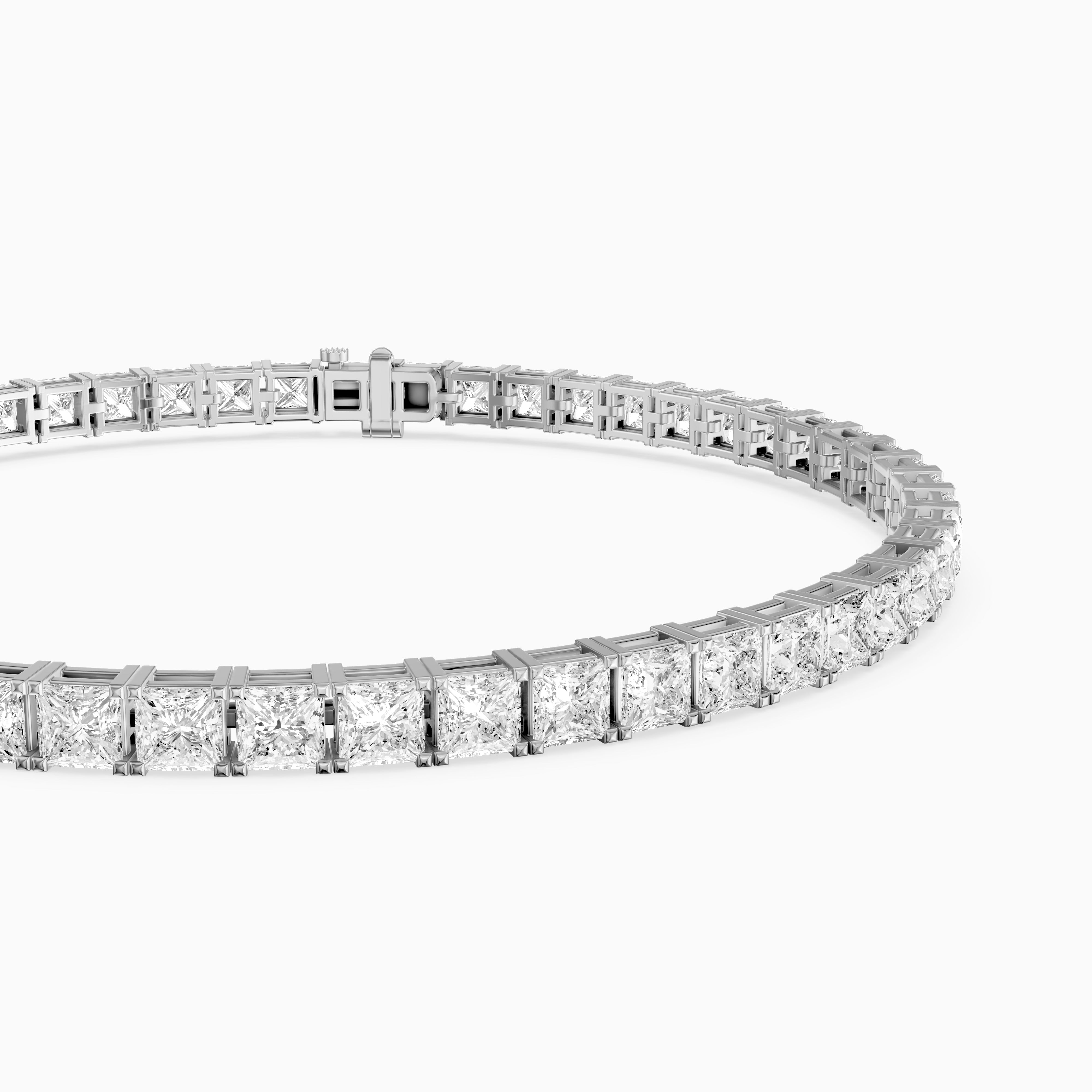 Olivia Princess Cut Lab Grown Diamond Tennis Bracelet