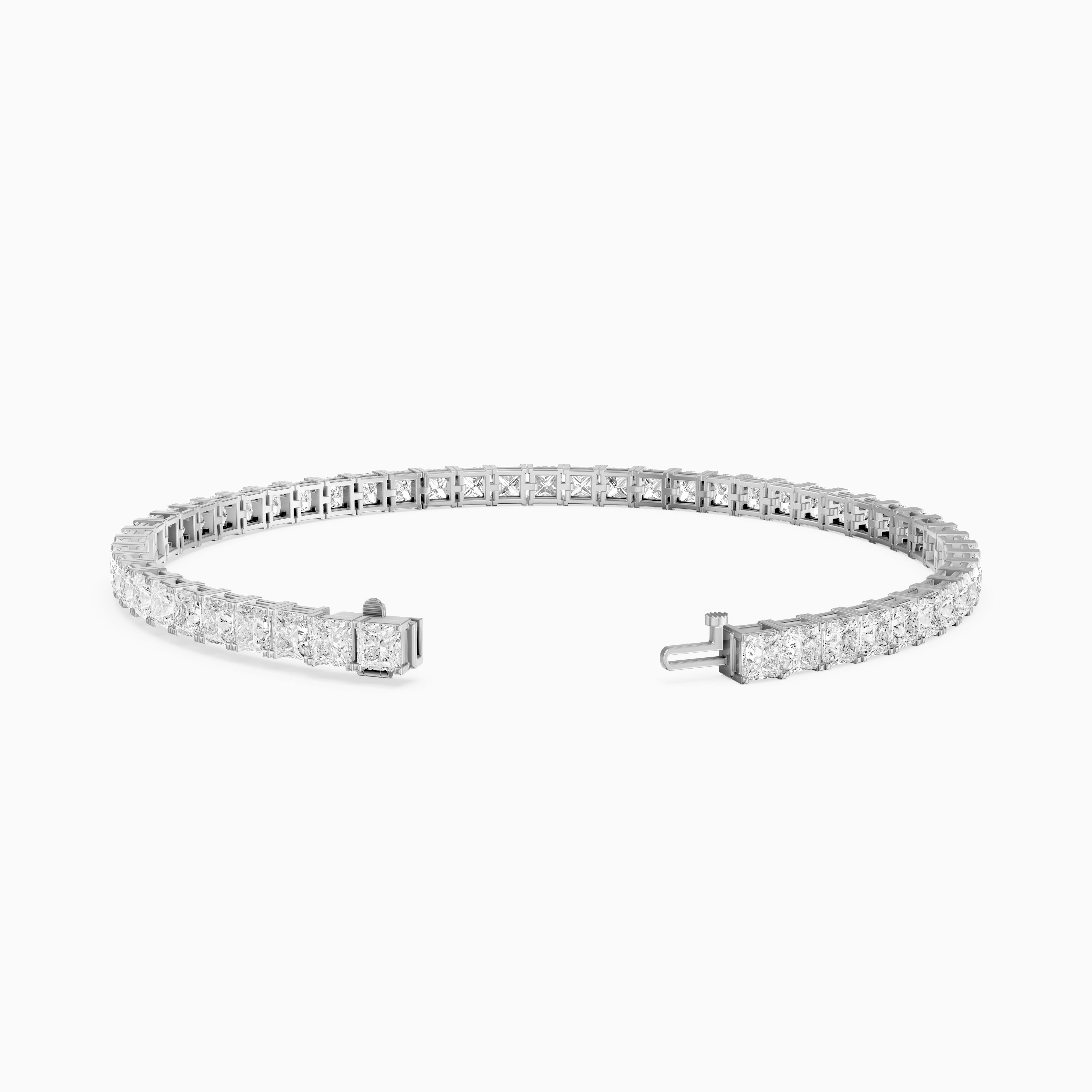 Olivia Princess Cut Lab Grown Diamond Tennis Bracelet