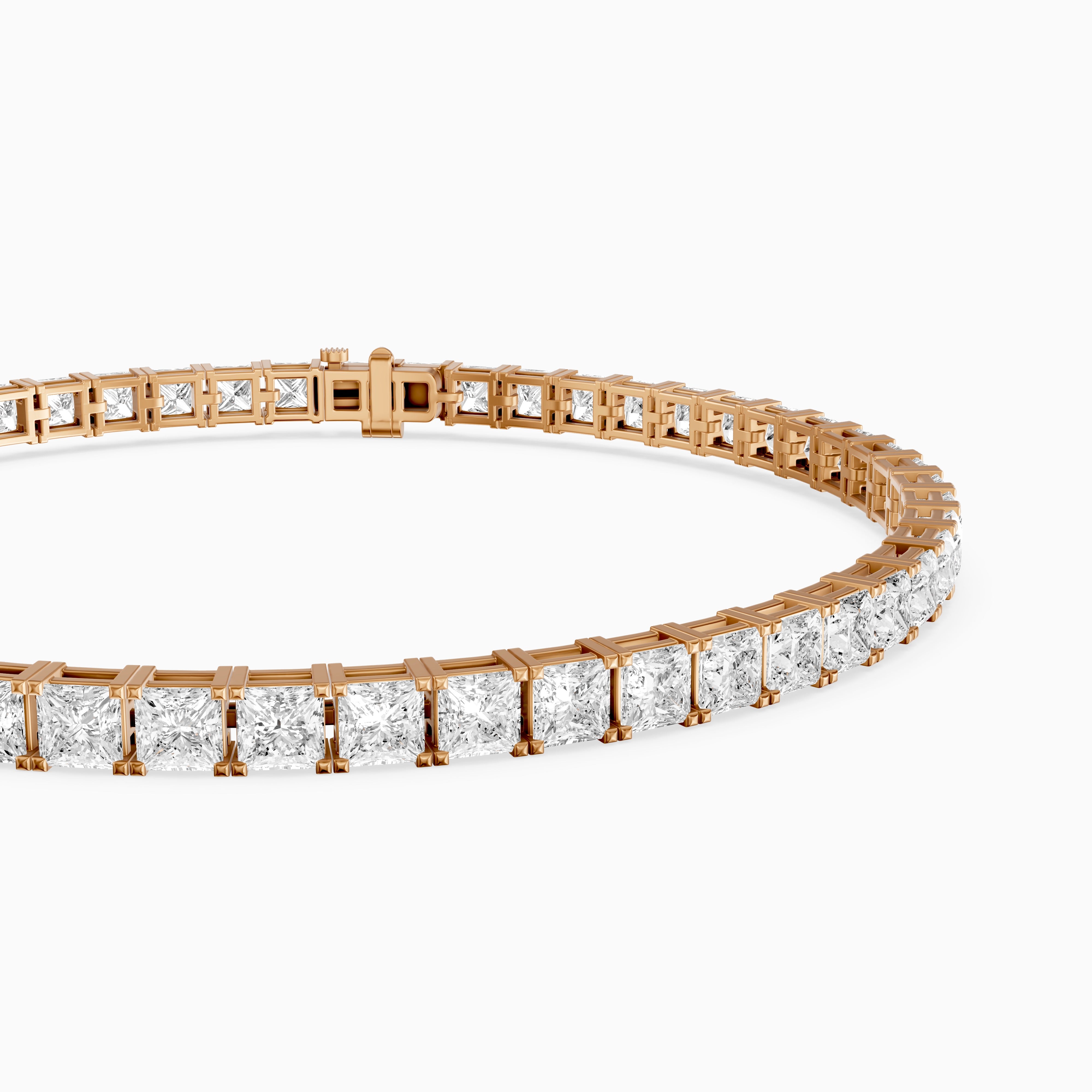 Olivia Princess Cut Lab Grown Diamond Tennis Bracelet