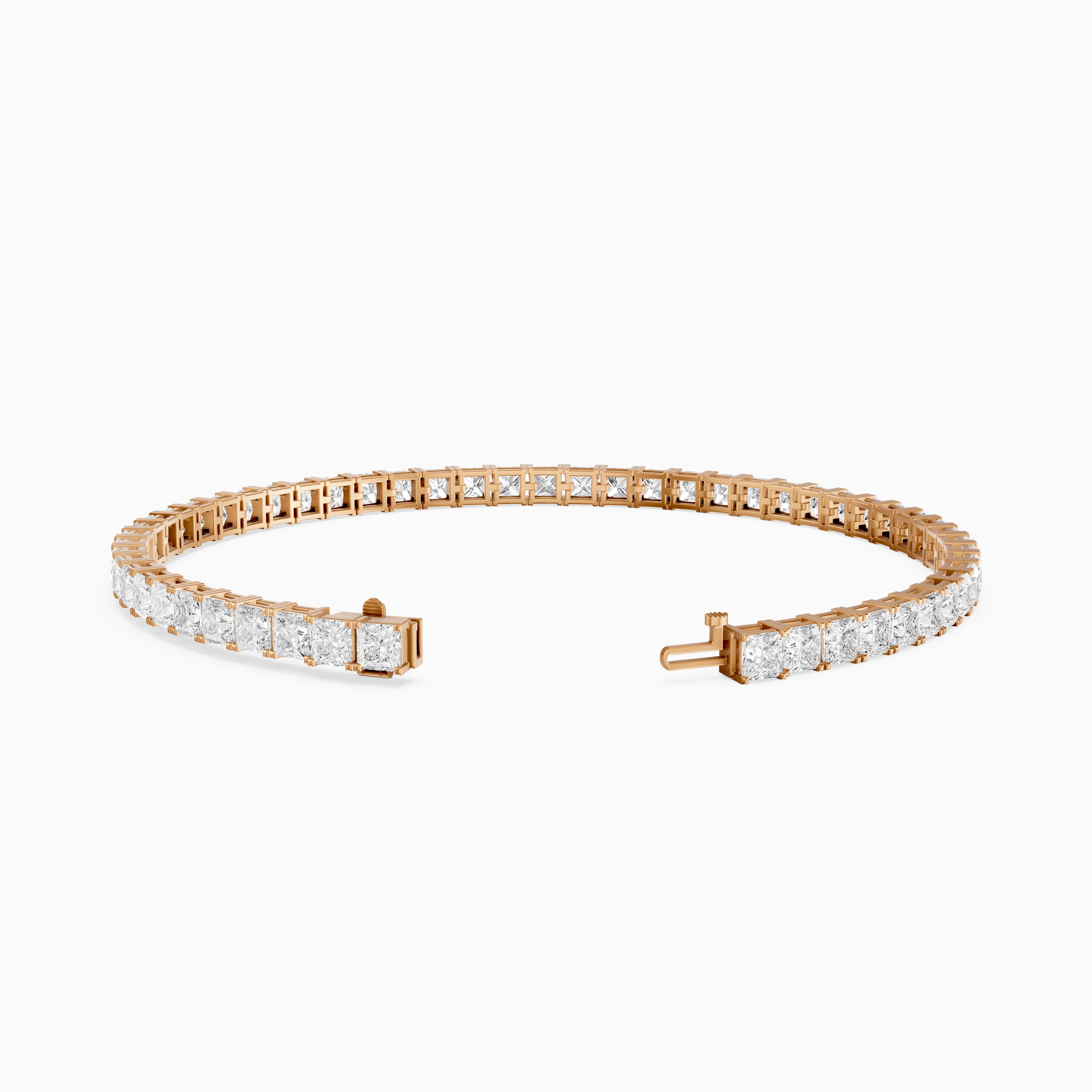 Olivia Princess Cut Lab Grown Diamond Tennis Bracelet