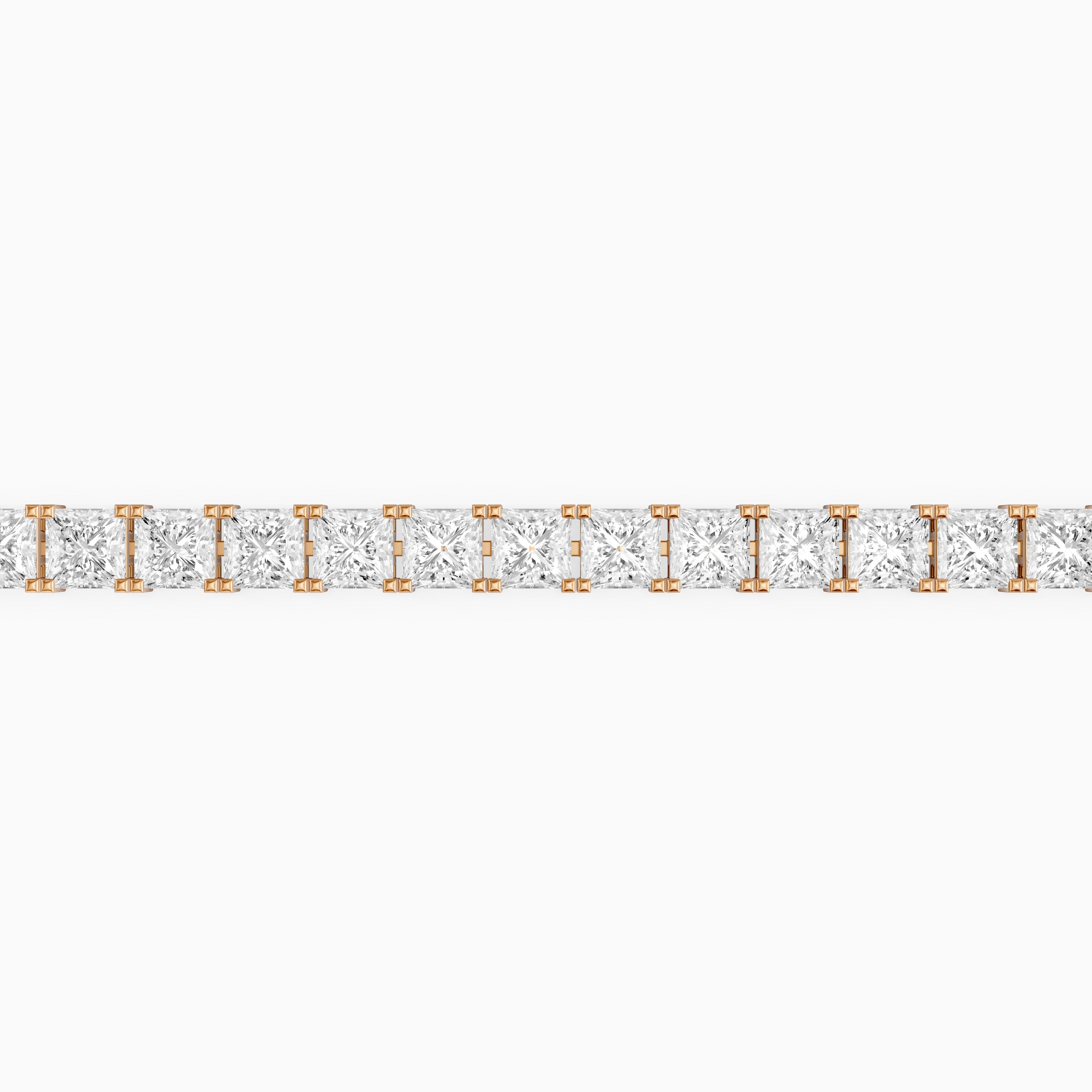 Olivia Princess Cut Lab Grown Diamond Tennis Bracelet
