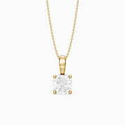 Christa Square Radiant Cut Lab Grown Diamond Solitaire Pendant
