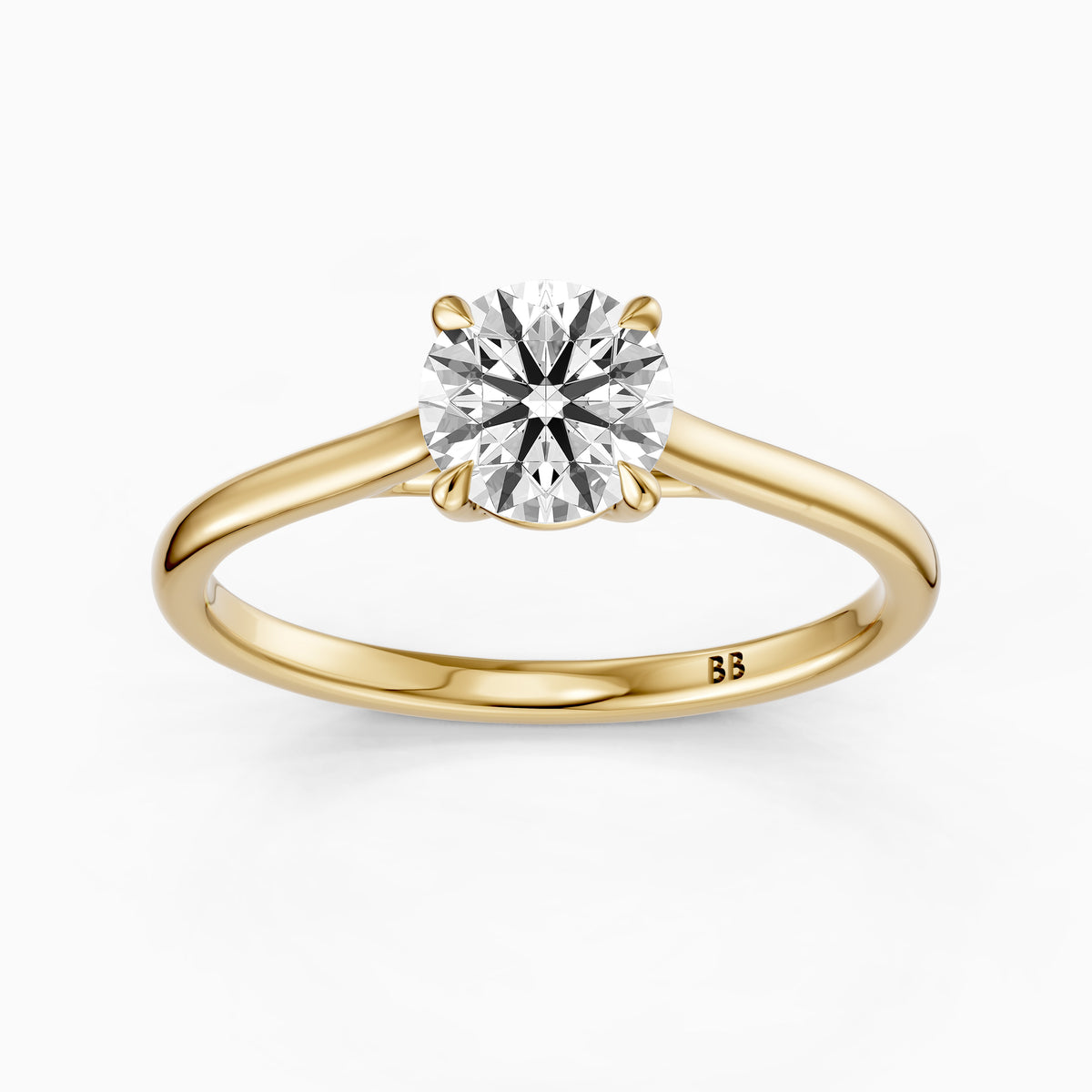 Reagan 4 Prong Round Cut Solitaire Lab Grown Diamond Ring