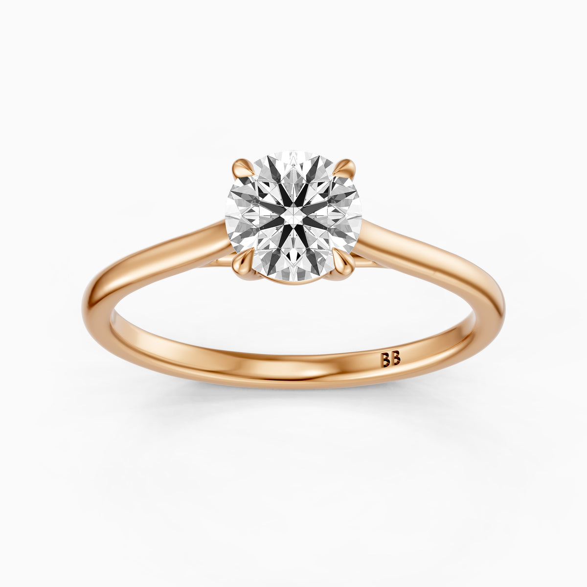 Reagan 4 Prong Round Cut Solitaire Lab Grown Diamond Ring