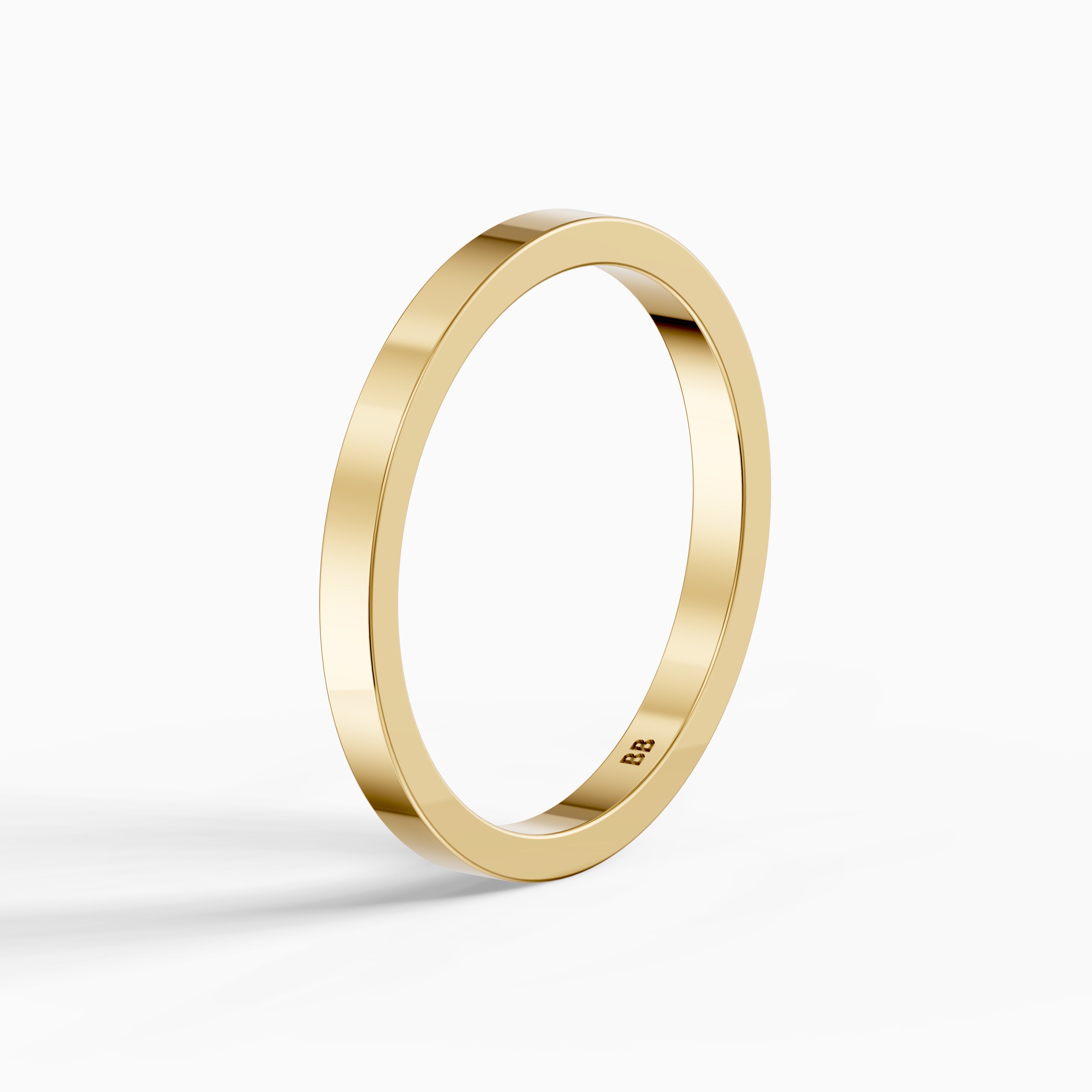 Greer Flat Standard Fit Plain Wedding Band
