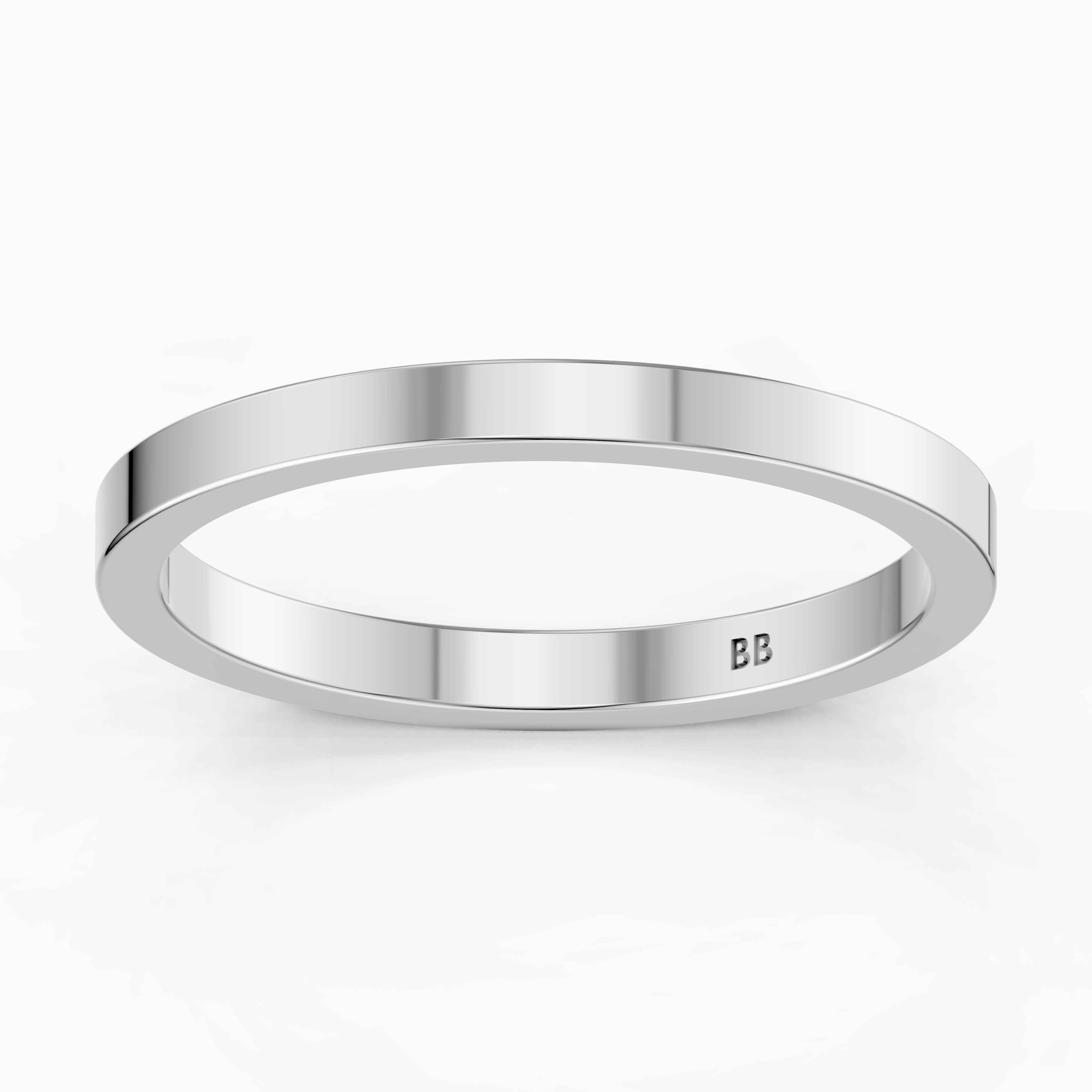 Greer Flat Standard Fit Plain Wedding Band