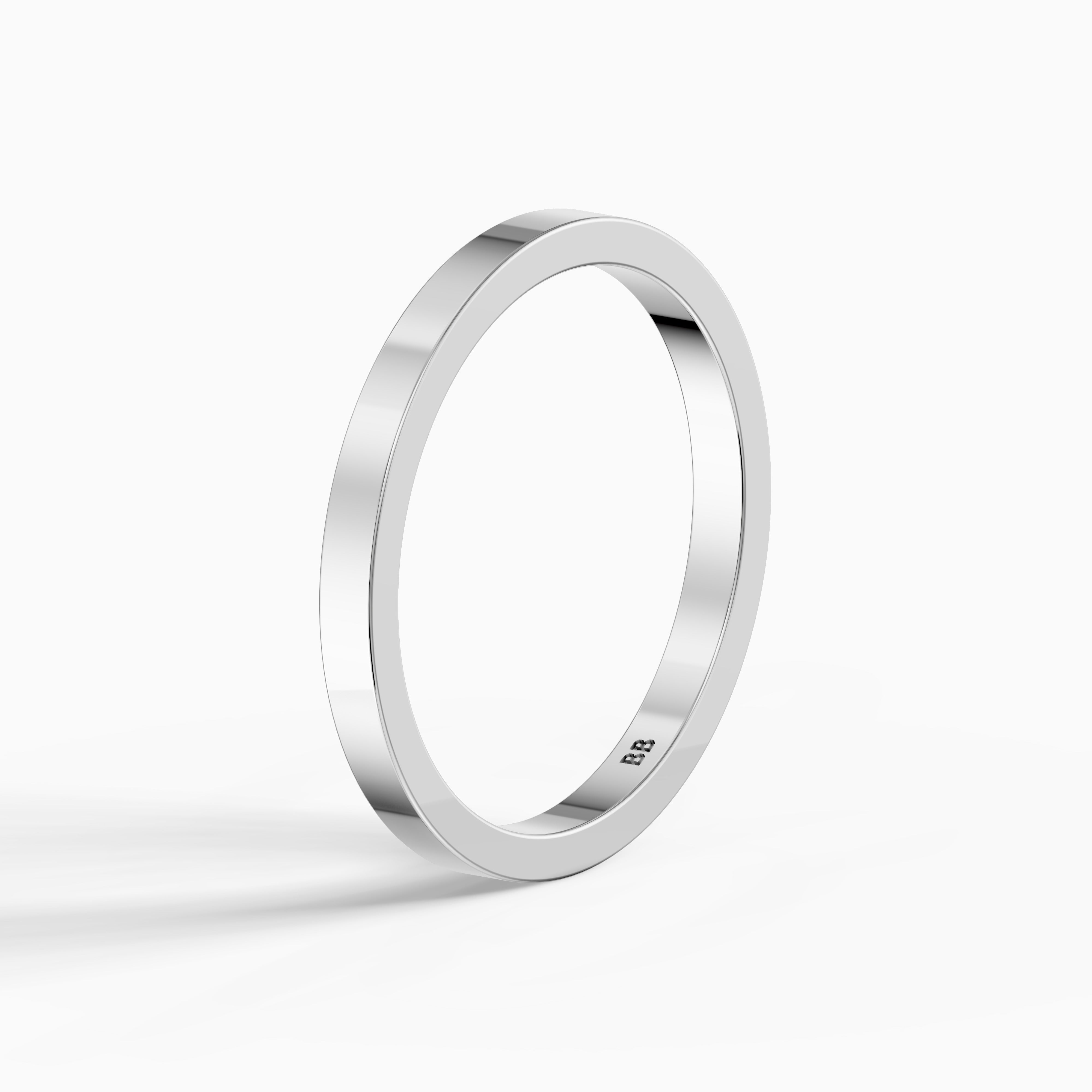 Greer Flat Standard Fit Plain Wedding Band