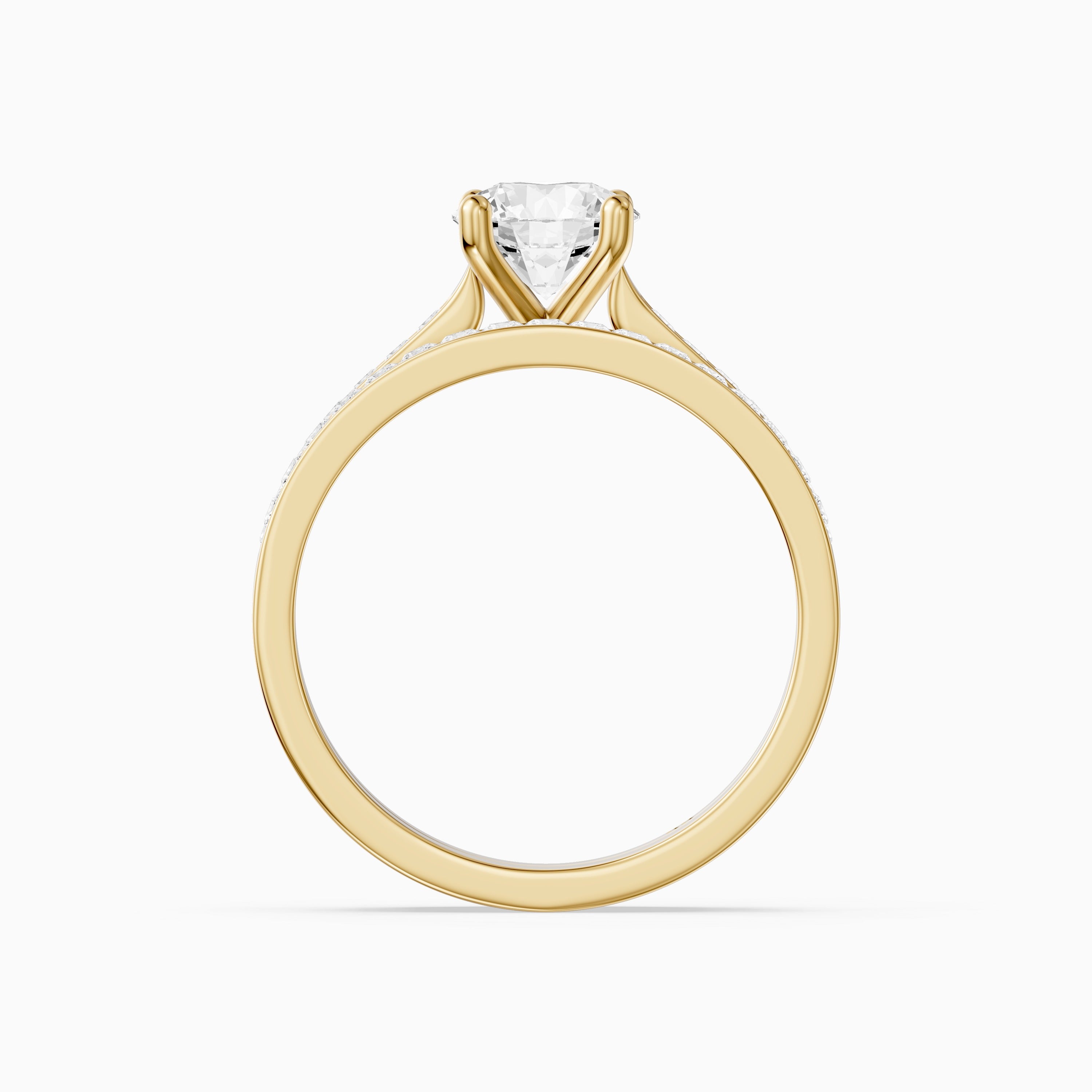 Clarice Round Lab Grown Diamond Cathedral Channel Bridal Set