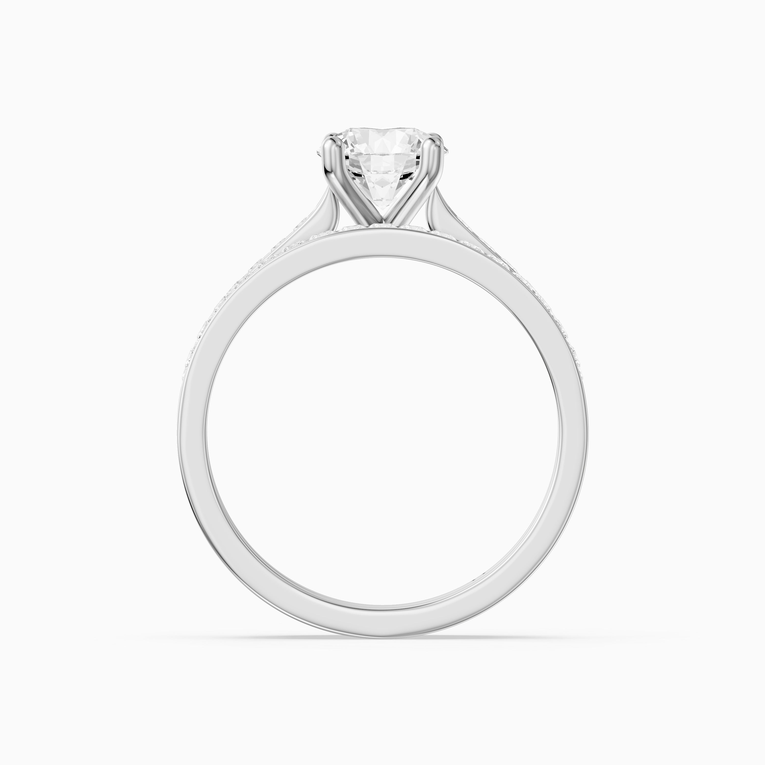 Clarice Round Lab Grown Diamond Cathedral Channel Bridal Set