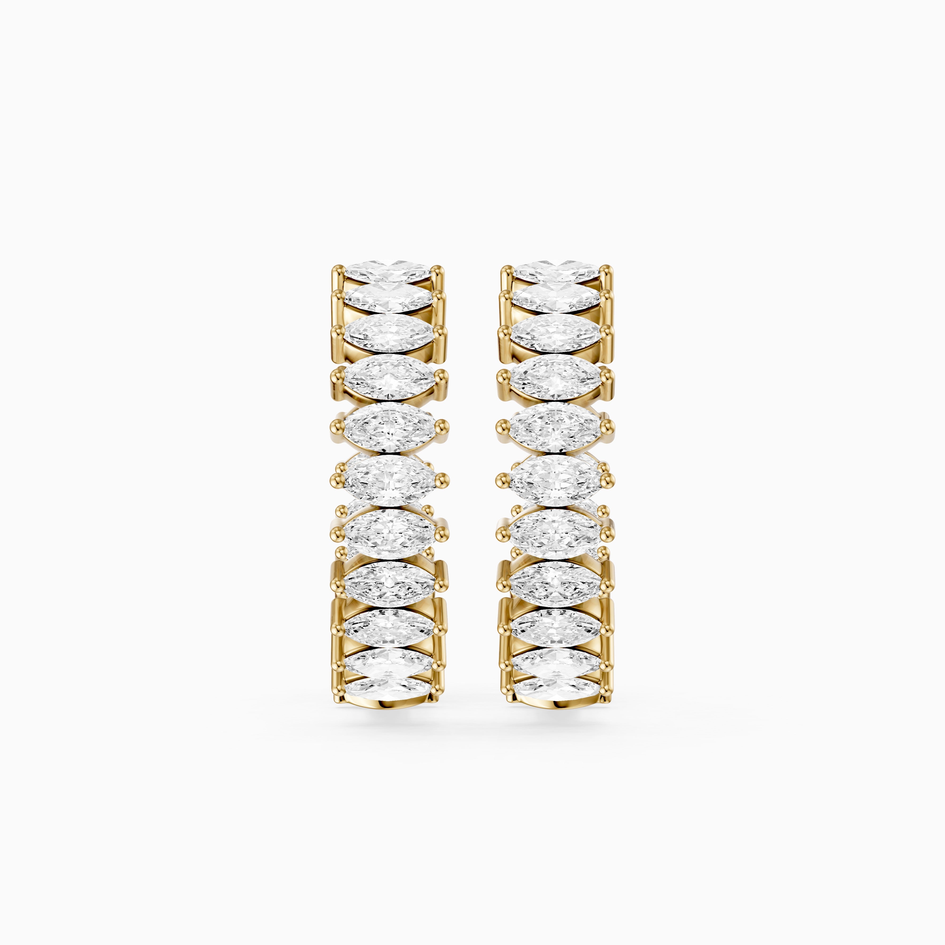 Silvia Marquise Lab Grown Diamond Eternity Inside-Out Hoop Earrings