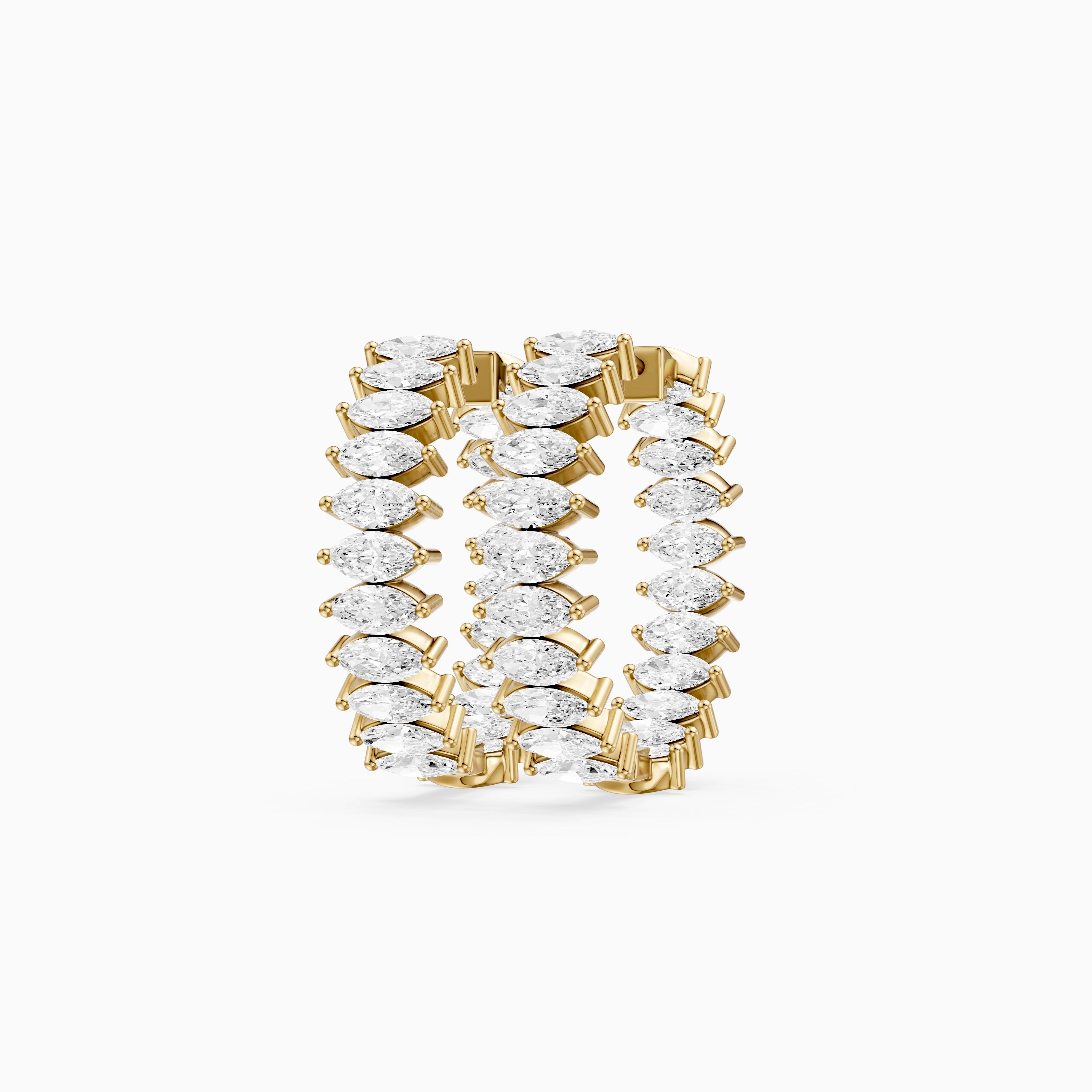 Silvia Marquise Lab Grown Diamond Eternity Inside-Out Hoop Earrings