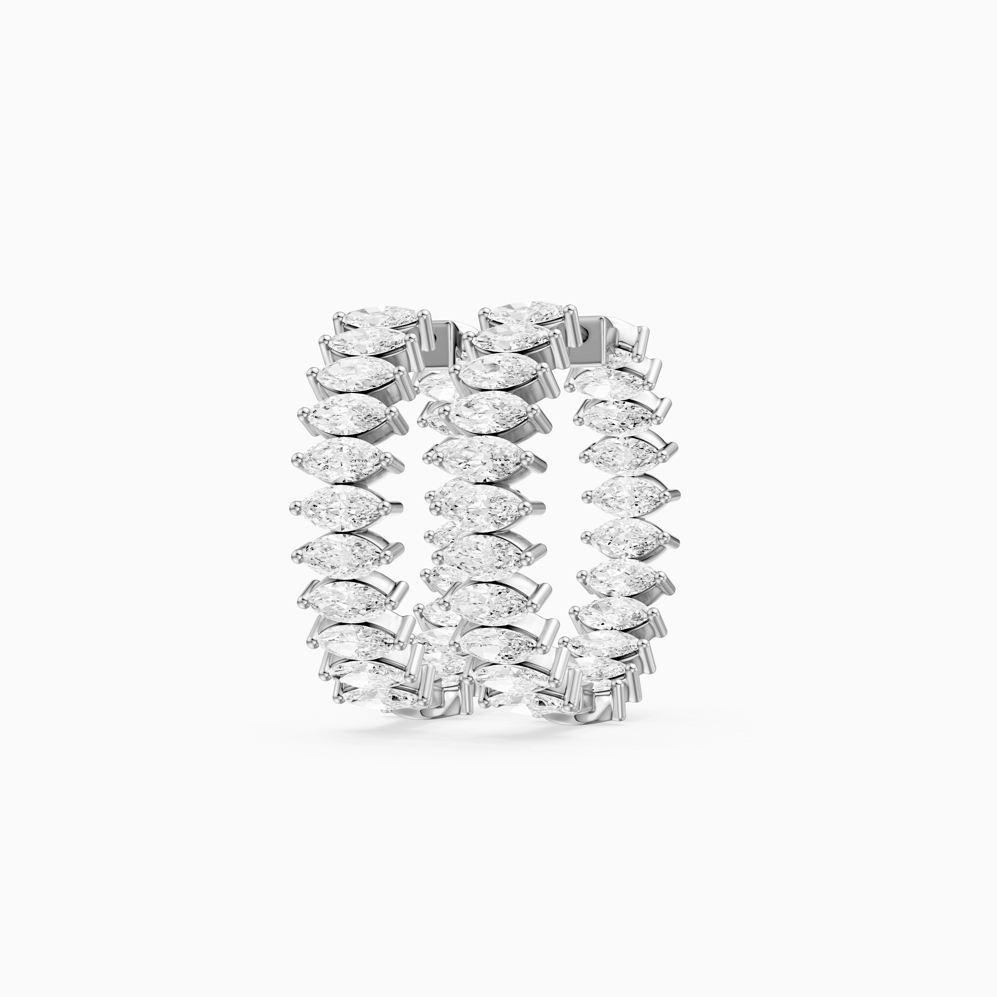 Silvia Marquise Lab Grown Diamond Eternity Inside-Out Hoop Earrings