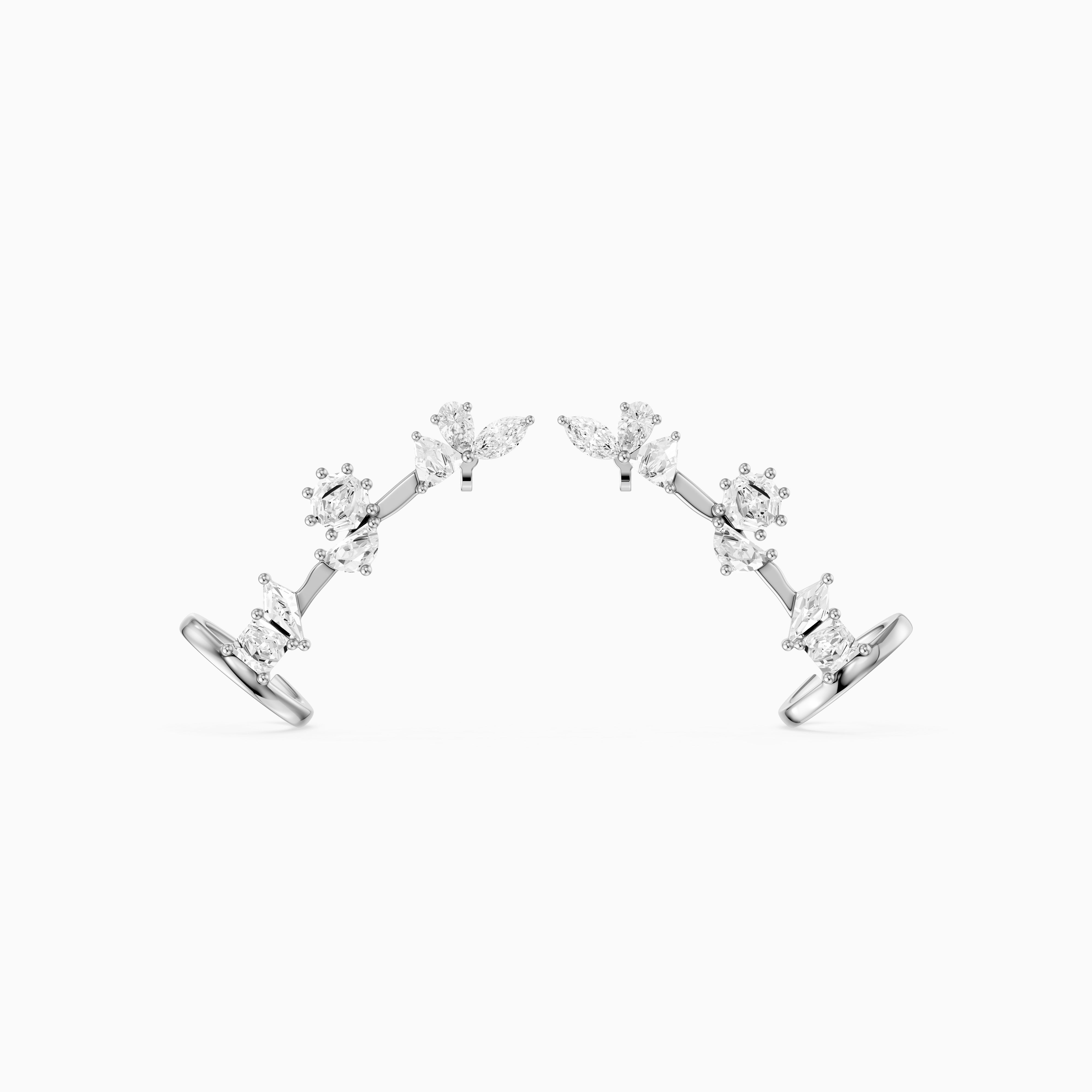 Sarai Multi Shape Lab Grown Diamond Ear Cuff Earrings