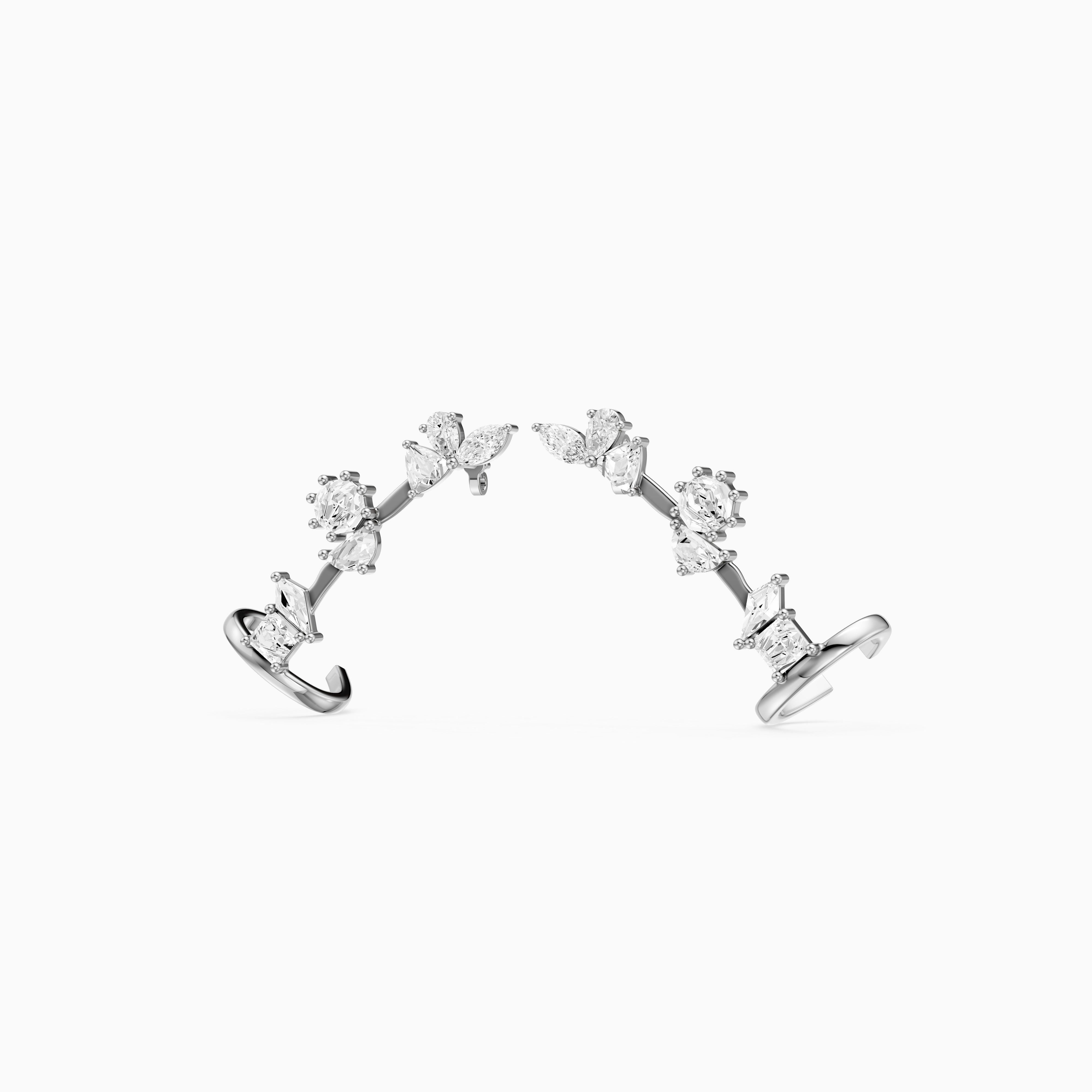Sarai Multi Shape Lab Grown Diamond Ear Cuff Earrings