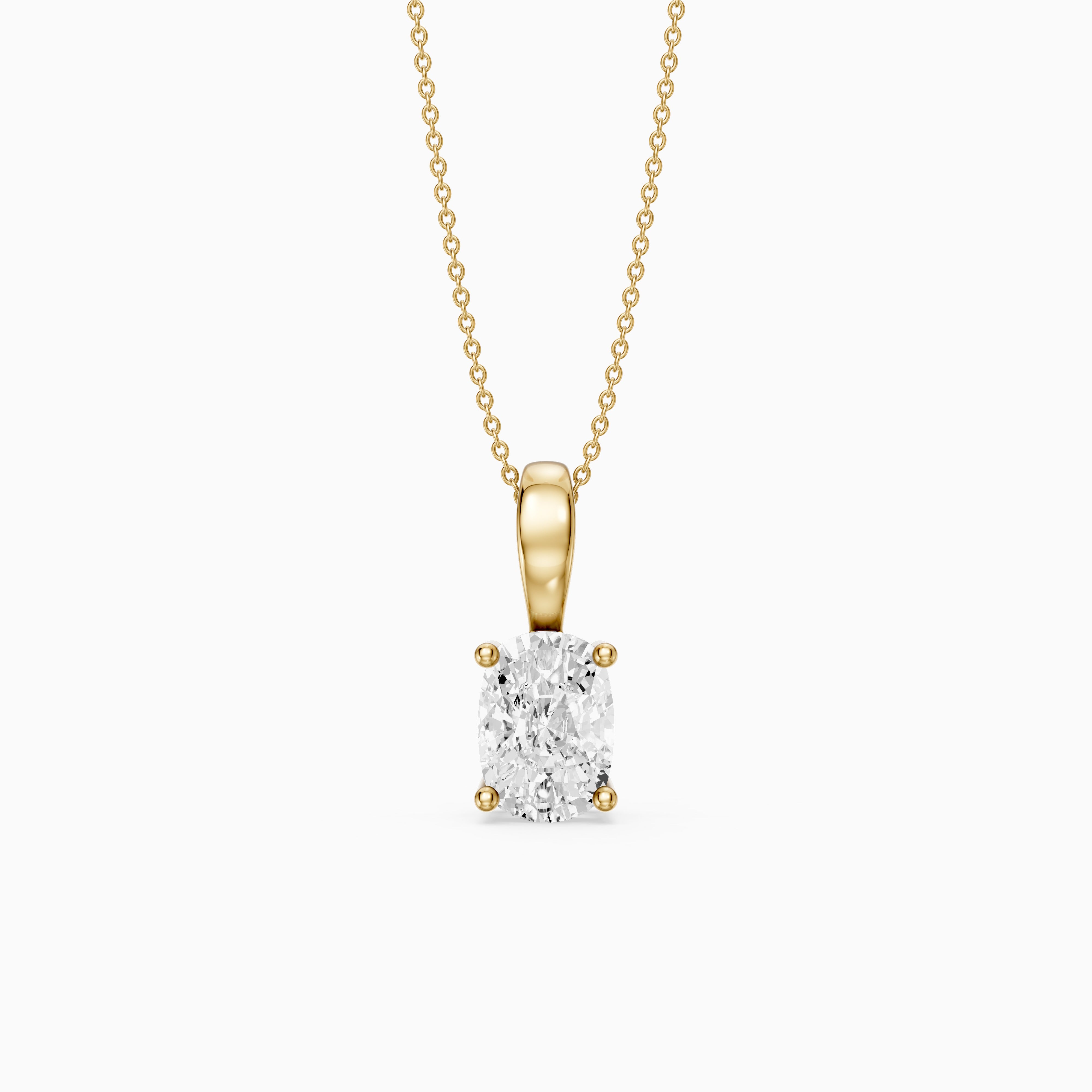 Laura Elongated Cushion Cut Lab Grown Diamond Solitaire Pendant